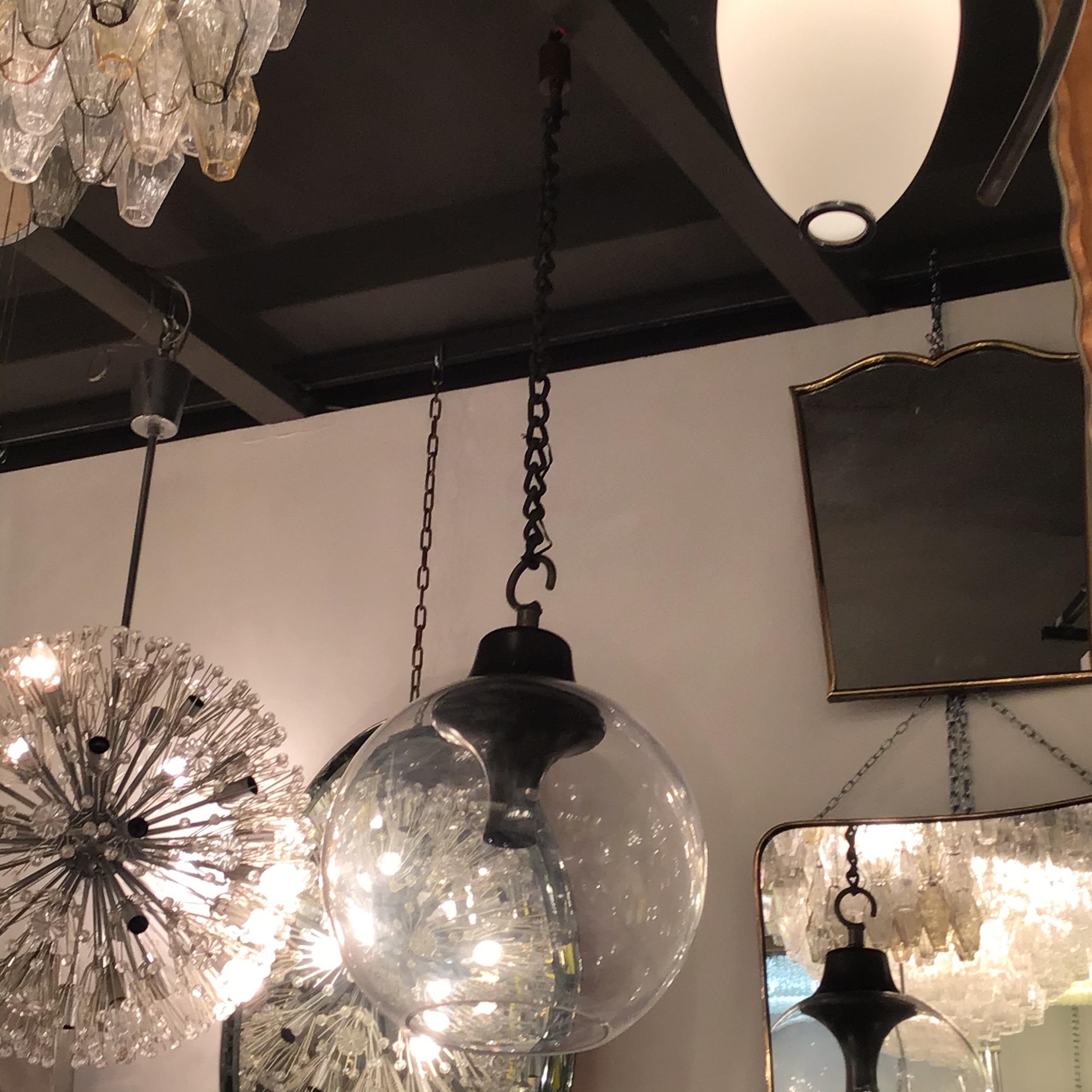 Azucena Luigi Caccia Dominioni LS10 Lampadario Vetro Ottone 1960 in vendita 1