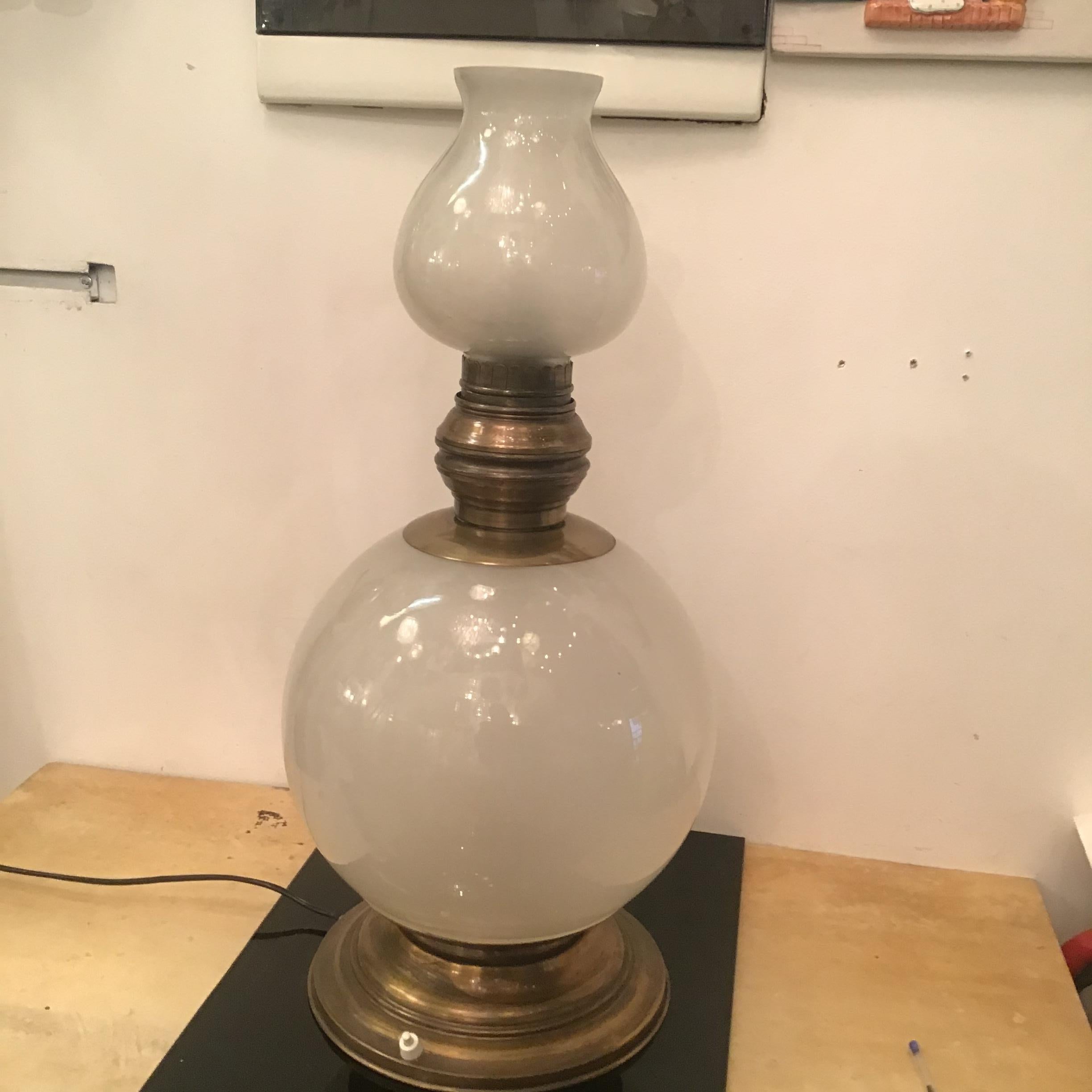 Azucena Luigi Caccia Dominioni Table Lamp Brass Glass, 1950, Italy  For Sale 11