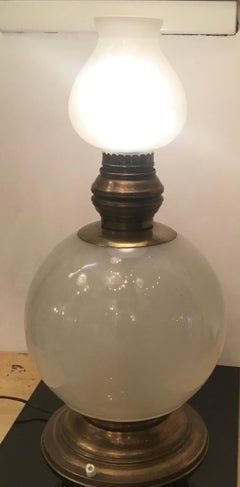 Azucena Luigi Caccia Dominioni Lampada da tavolo in ottone e vetro, 1950, Italia