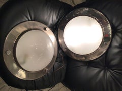 Azucena Sconces / Ceilling Lights Glass Metal Crome, 1950, Italy