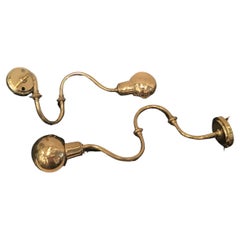 Azucena “Tromba” Luigi Caccia Dominioni Sconces Adjustable Brass, 1950, Italy 