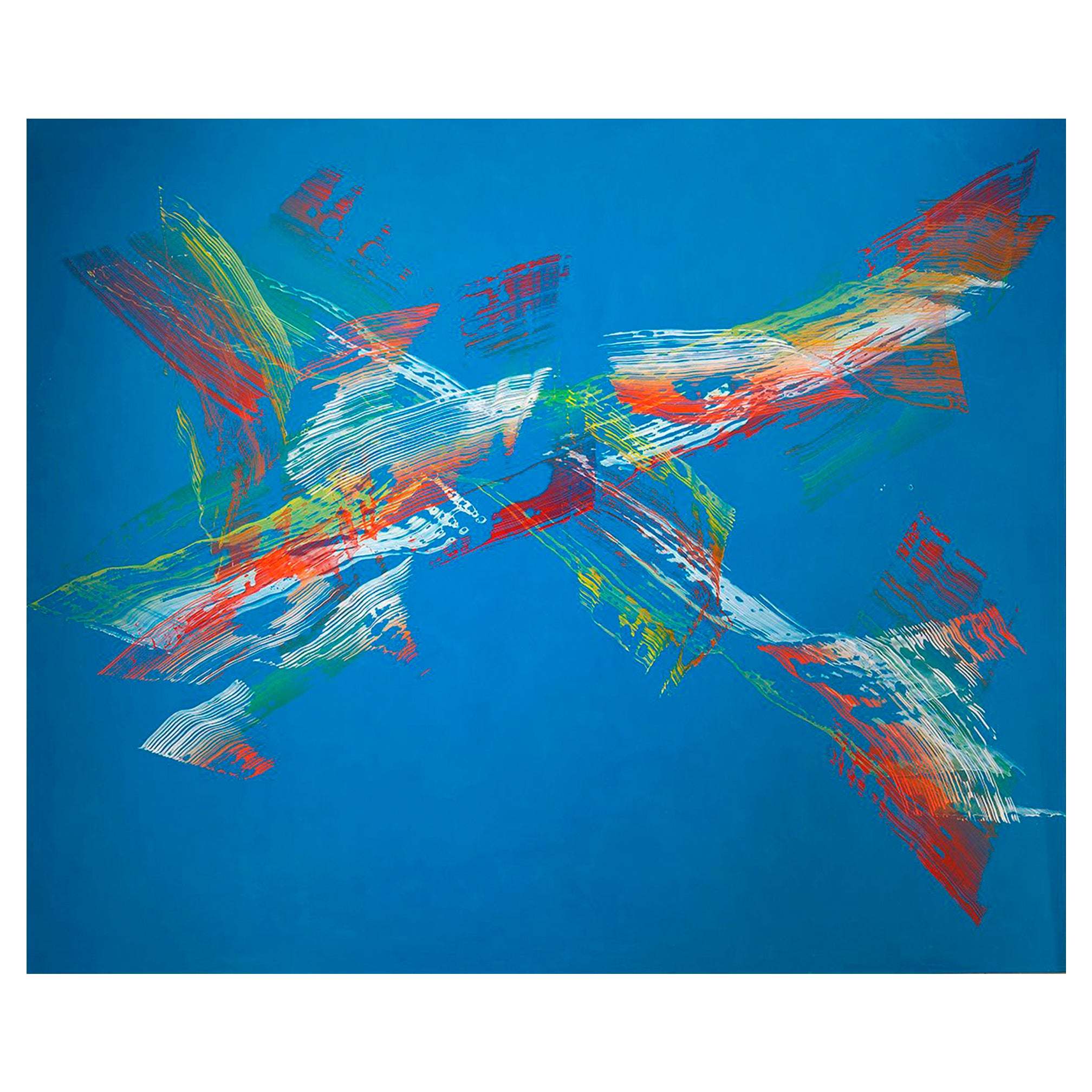 Blue II, 2004 Peinture acrylique sur toile de José Manuel Broto, Œuvre d'art en vente