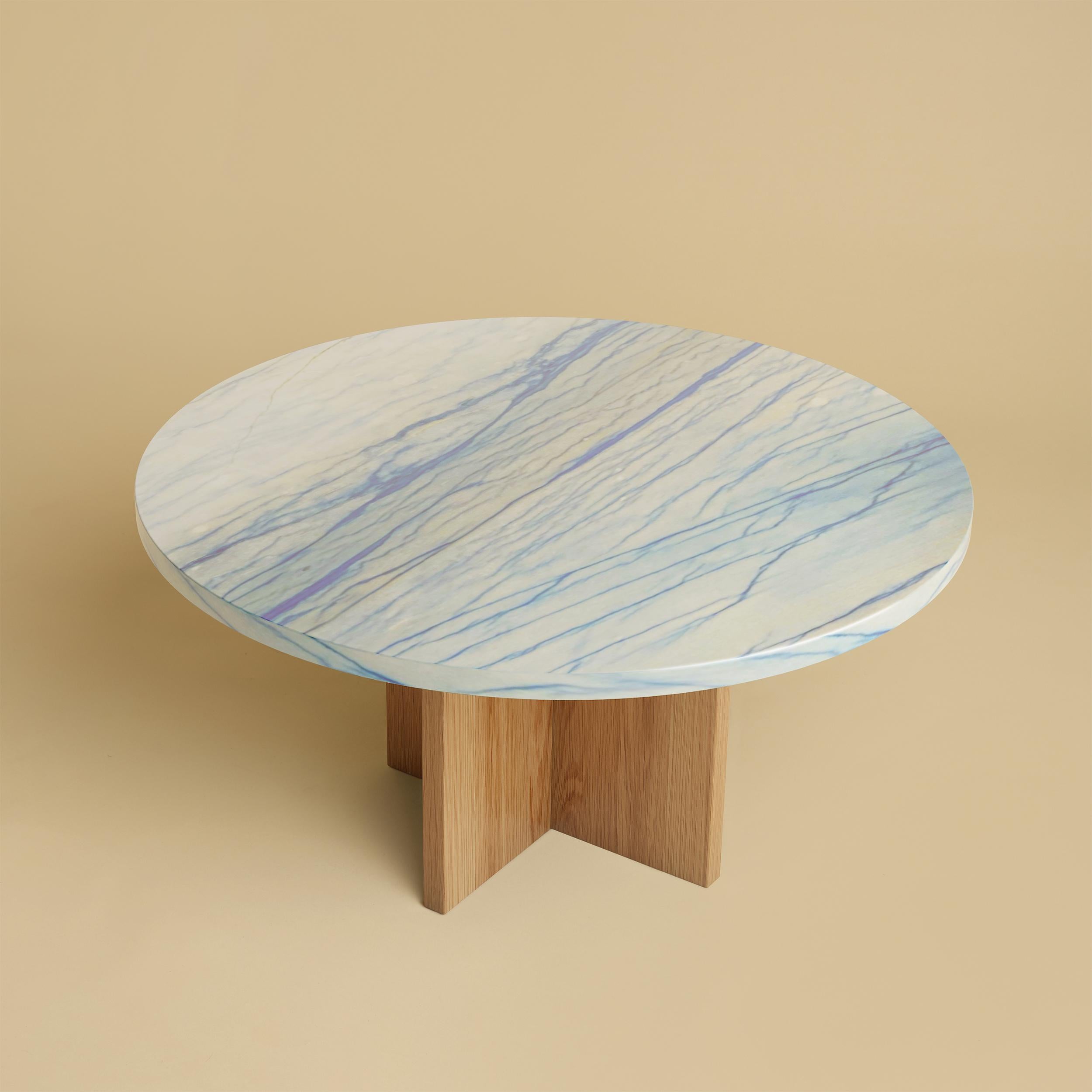italien Table basse Azul Macaubas et Chêne Tinian par Lebanto en vente
