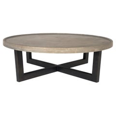Mesa baja con borde de plato Azul Valverde
