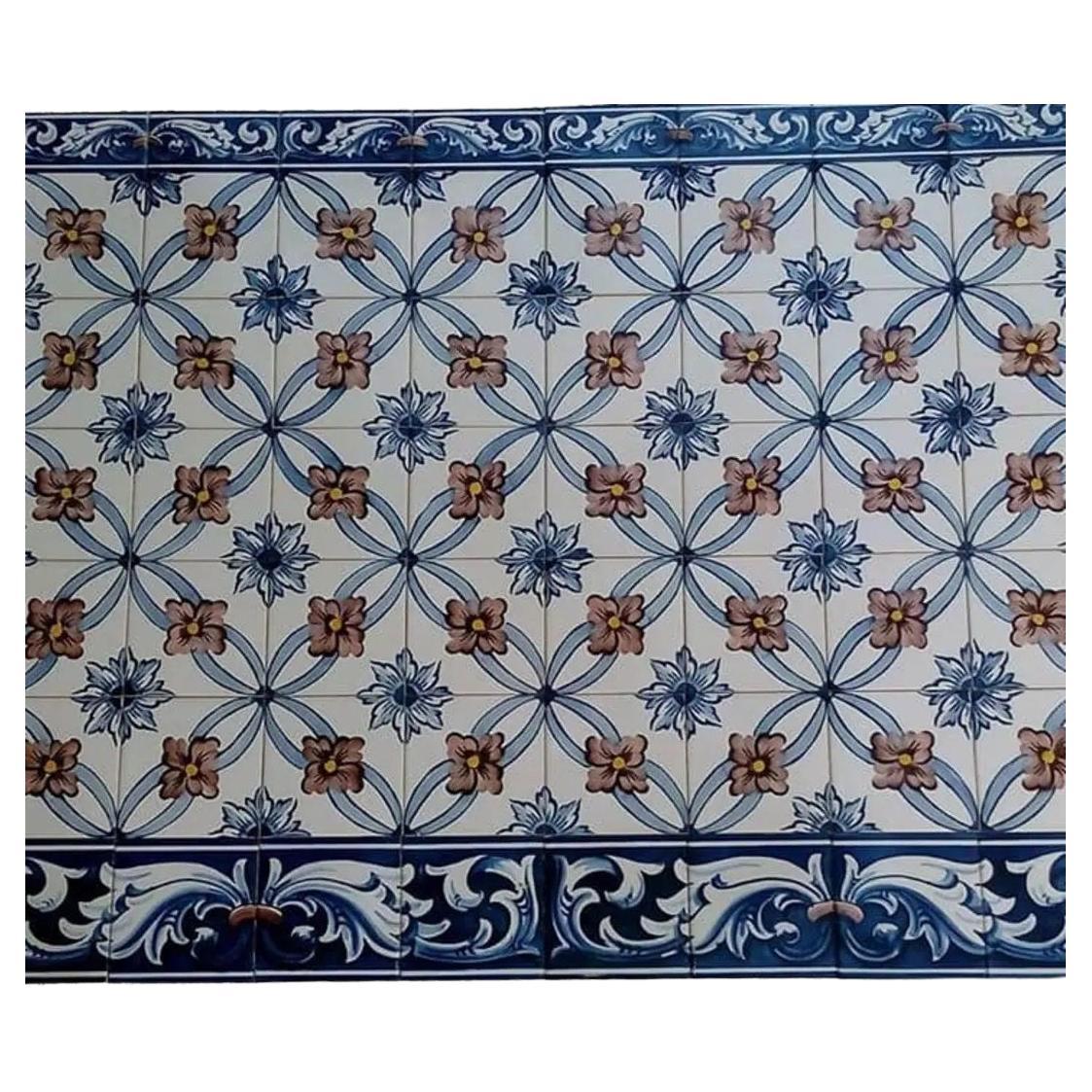 Azulejos Handbemalte portugiesische Kacheln für Küchen, Badezimmer und Außenbereiche im Angebot
