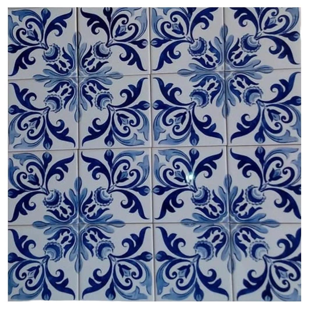 Azulejos Hand Painted Portuguese Tiles for Kitchens, Bathrooms and Outdoors For Sale