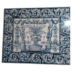 Portuguese Azulejos Tile Mural - Hand Painted Indoor/Outdoor Tiles "Albarrada"