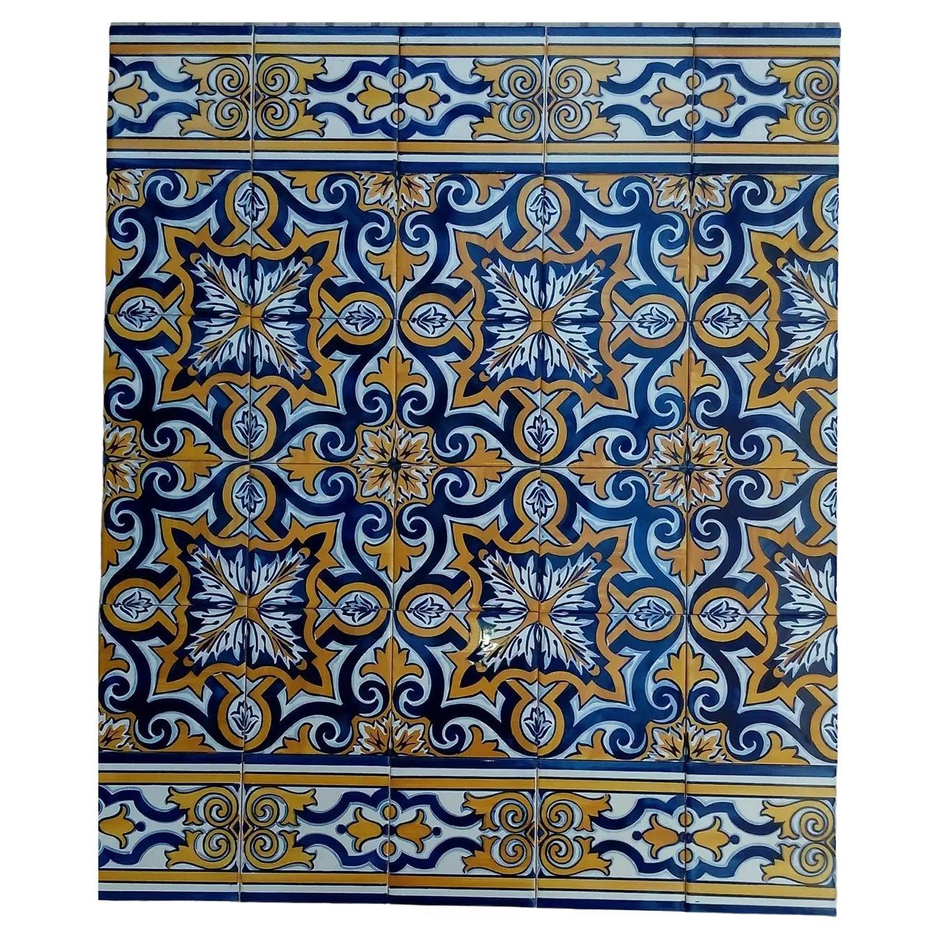 Azulejos Portuguese Hand Painted Tiles for Kitchens, Bathrooms and Outdoors For Sale