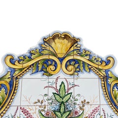 Hand-Painted Azulejos Wall Décor, Ceramic, Portugal, Late 20th Century