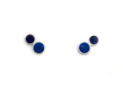 Azules Stud Earrings in Silver 925 with Lapis Lazuli by Alejandra Campos Taylor