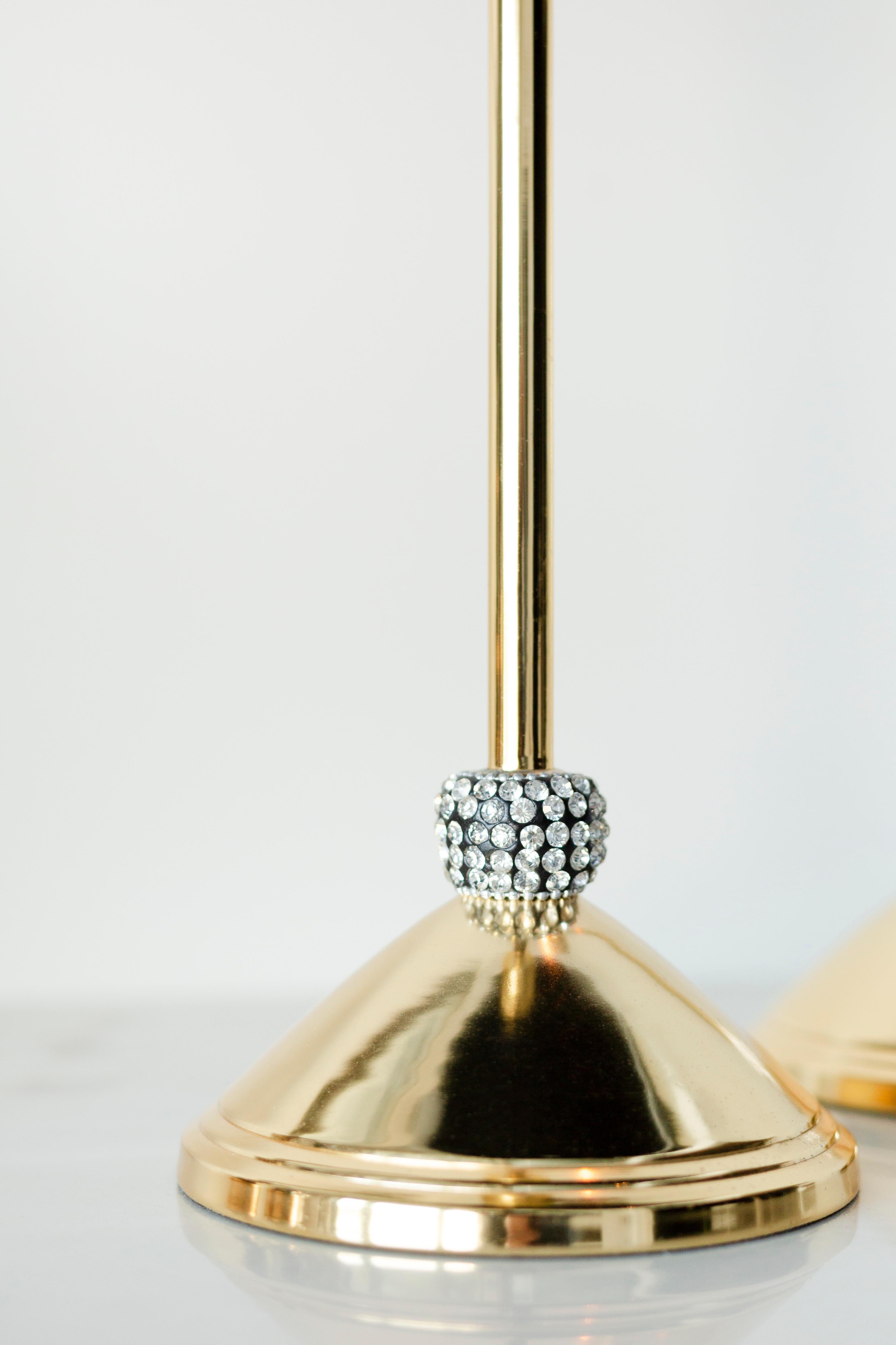 Dekorative Kerzenständer und Tablett, goldenes Nickel, handgefertigt von Lusitanus Home im Angebot 10