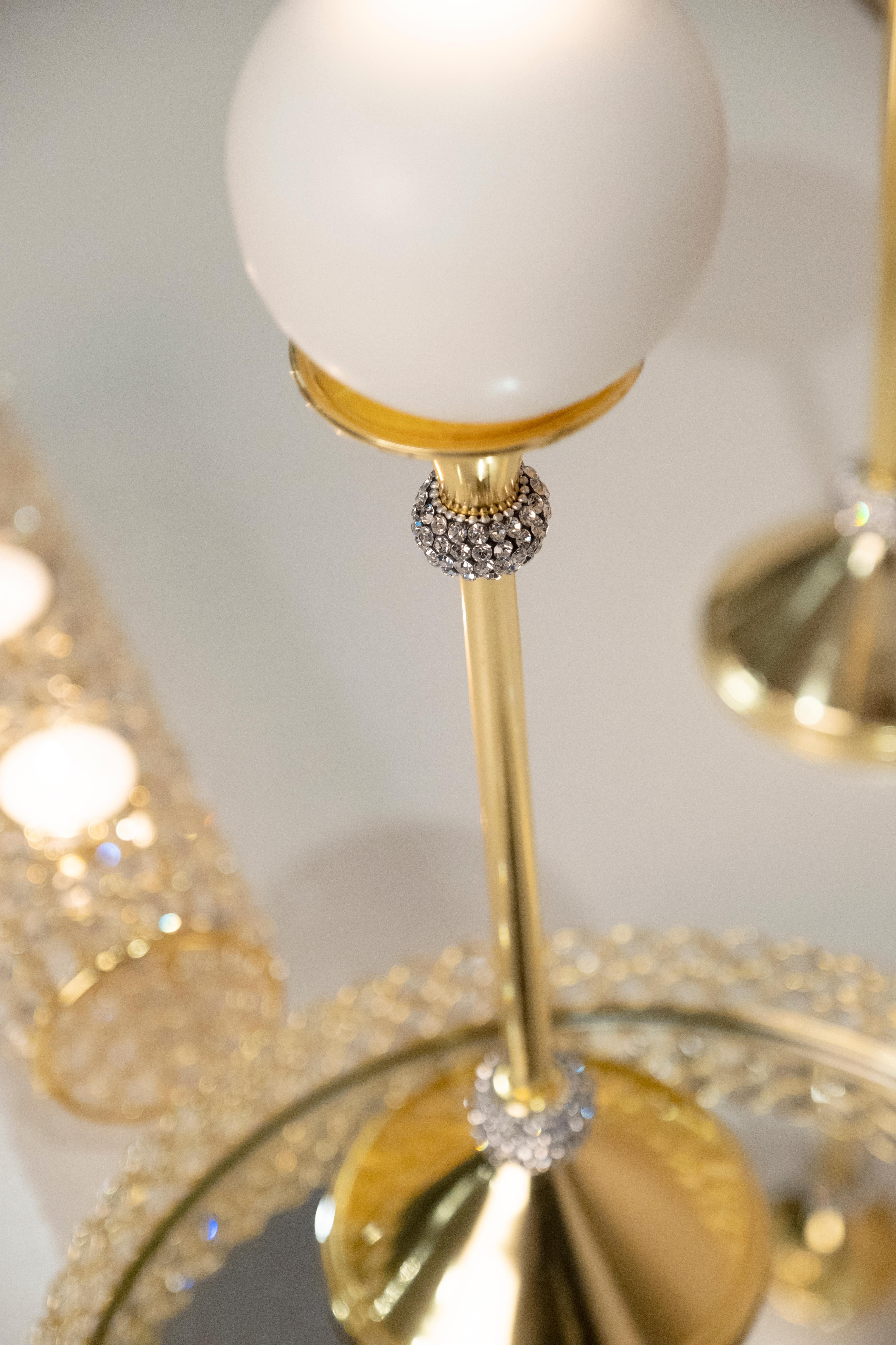 Dekorative Kerzenständer und Tablett, goldenes Nickel, handgefertigt von Lusitanus Home (21. Jahrhundert und zeitgenössisch) im Angebot