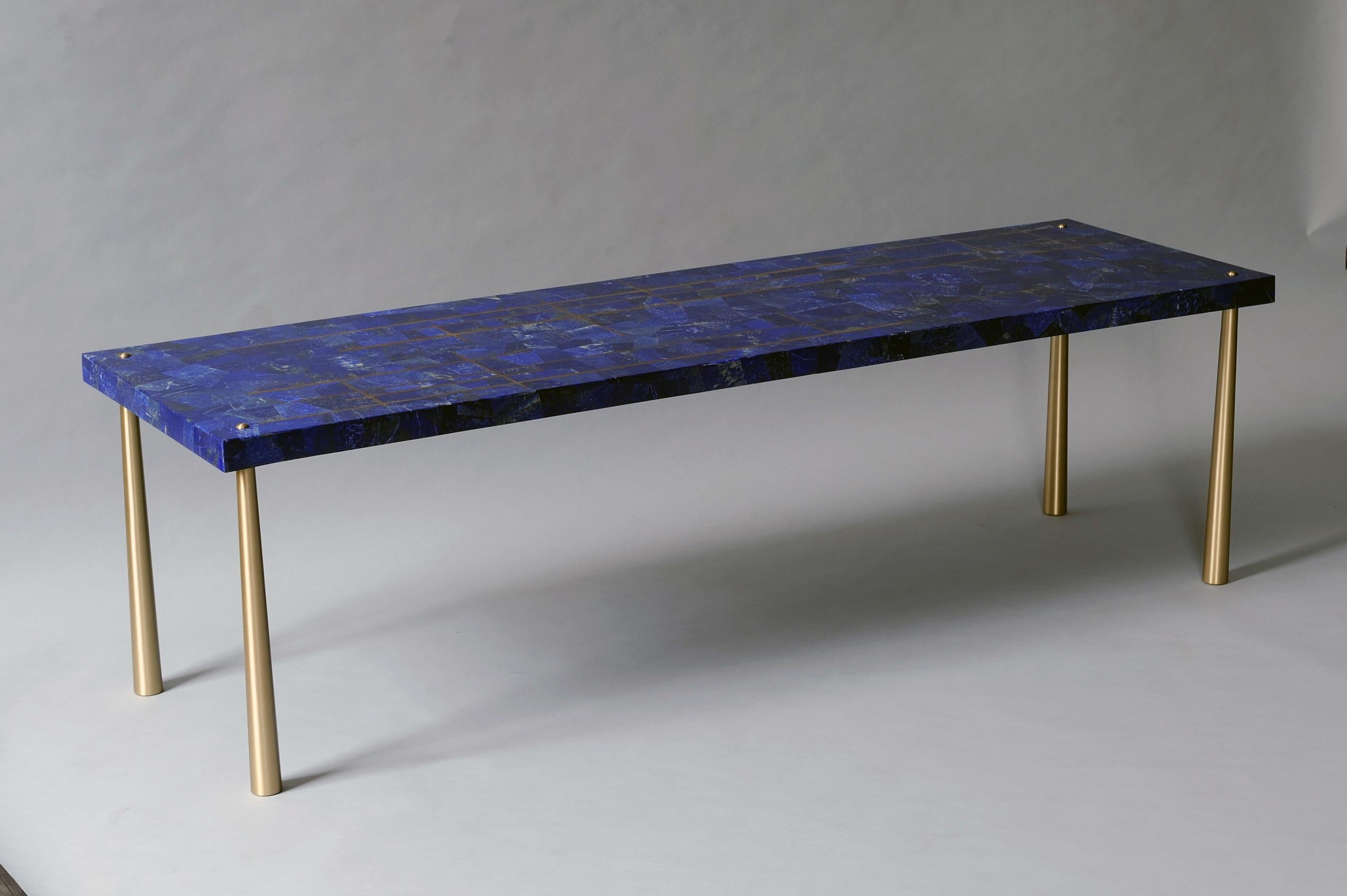 Brass Azure Coffee Table by Demuro Das For Sale