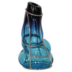 Azure Tinged Amethyst Babà Sculptural Vase by Alice Crepaldi