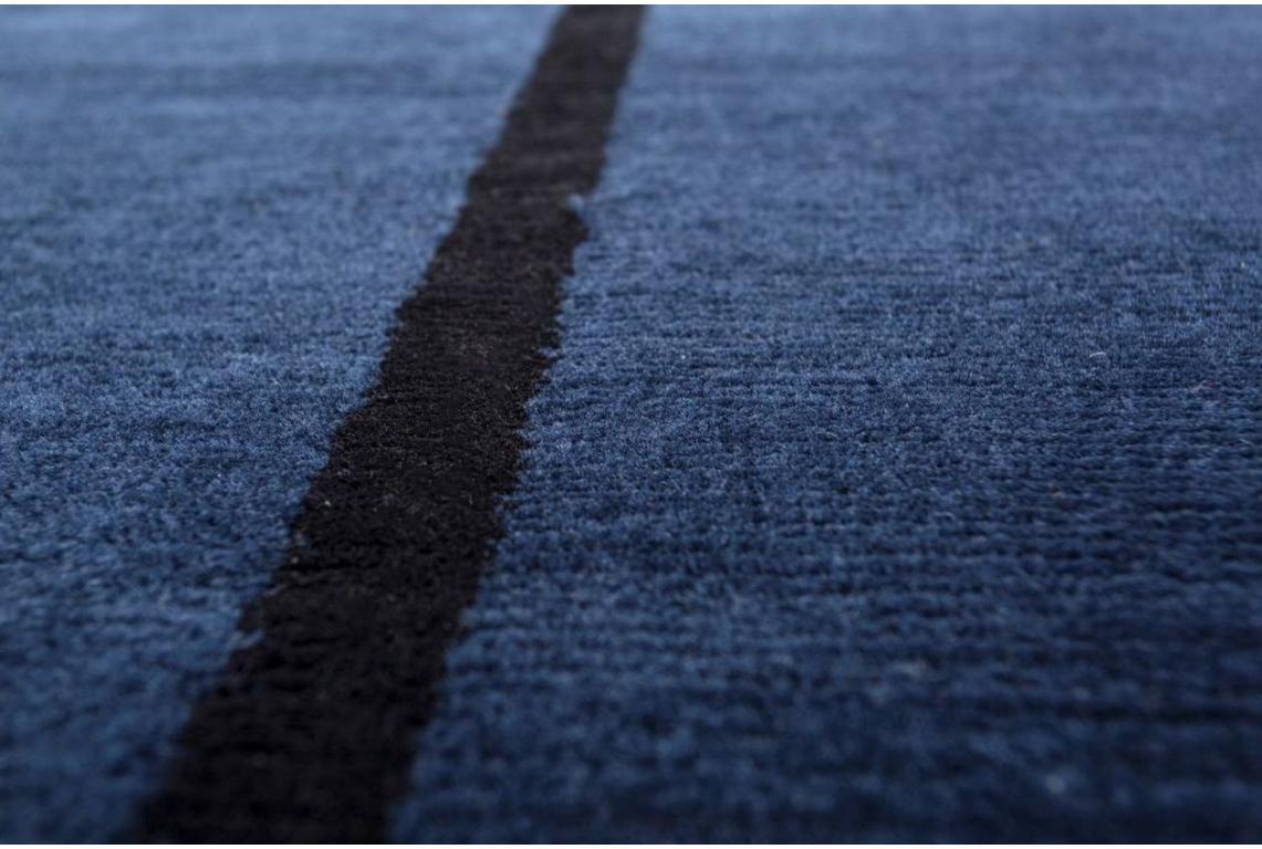 Indien Tapis médiéval bleu azur et bleu Twilight 180 x 270 cm noué à la main en vente