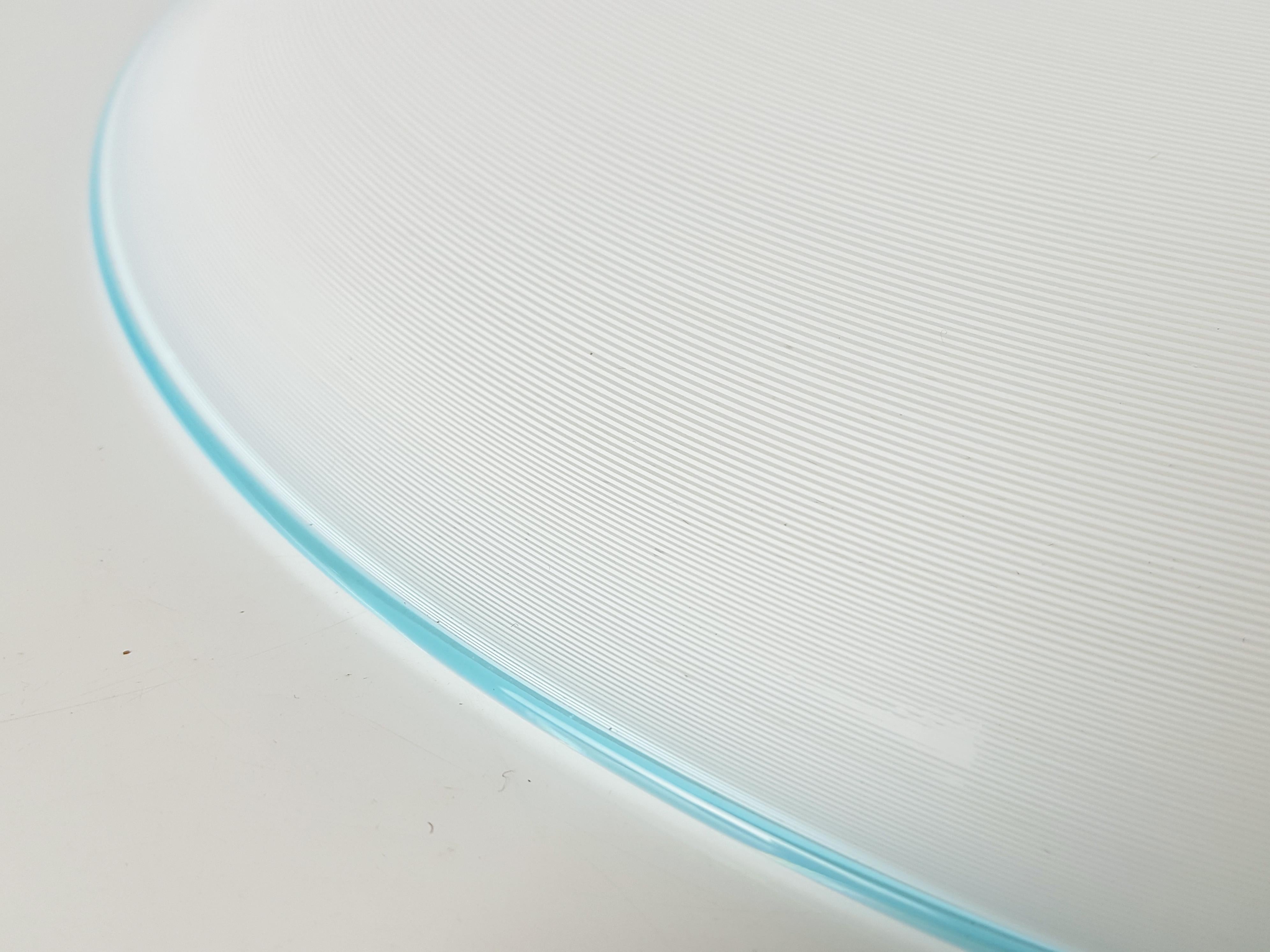 Azure, White & Clear Filigrana Murano Glass Centerpiece Venini Attributed, 1990 10