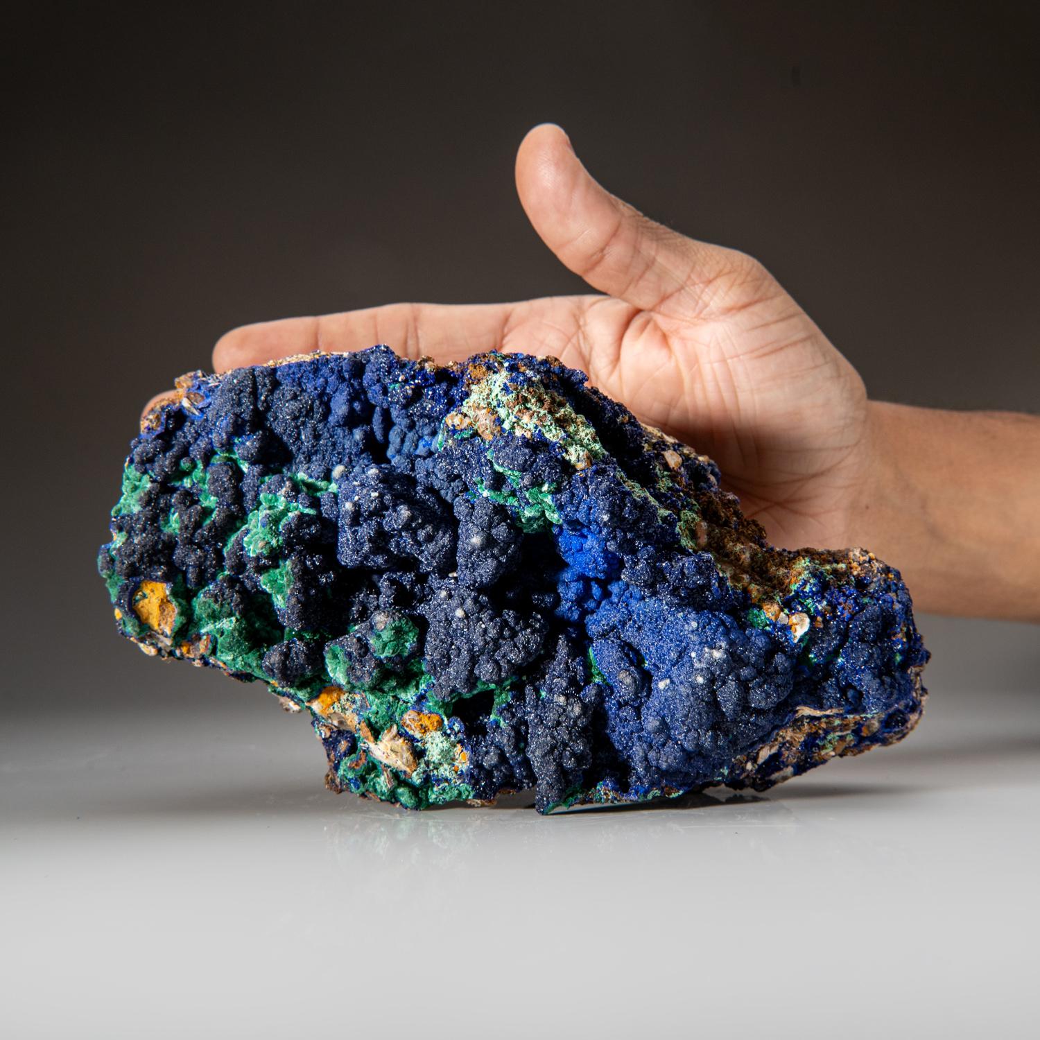 Moroccan Azurite and Malachite from Ahouli Mines, Midelt Province, Morocco For Sale