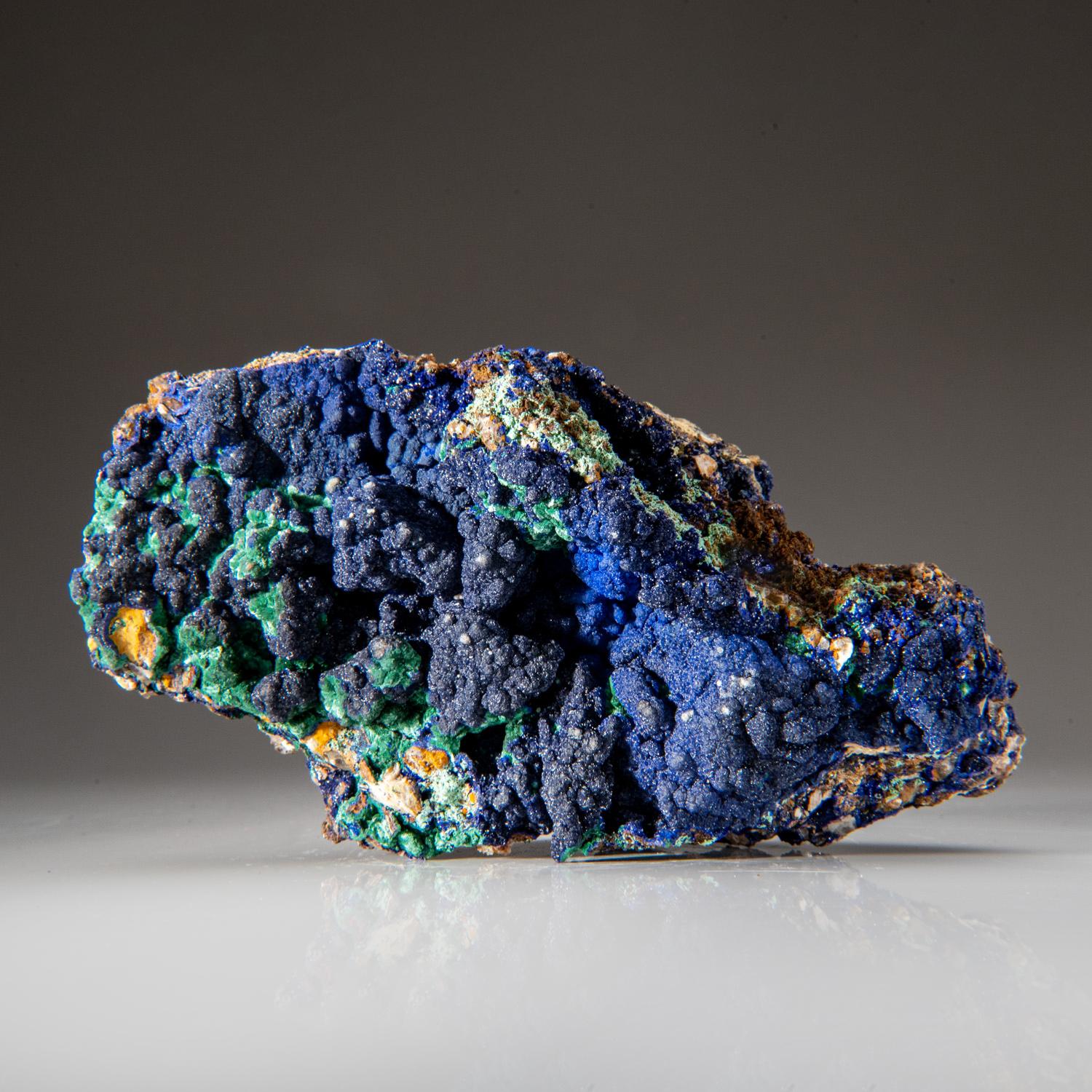 Azurite and Malachite from Ahouli Mines, Midelt Province, Morocco In New Condition For Sale In New York, NY