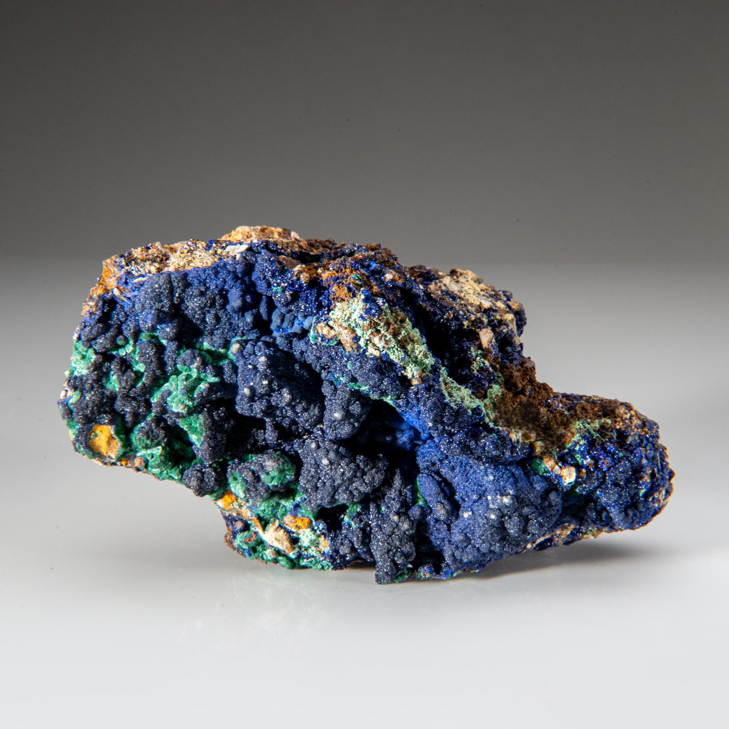 Contemporary Azurite and Malachite from Ahouli Mines, Midelt Province, Morocco For Sale