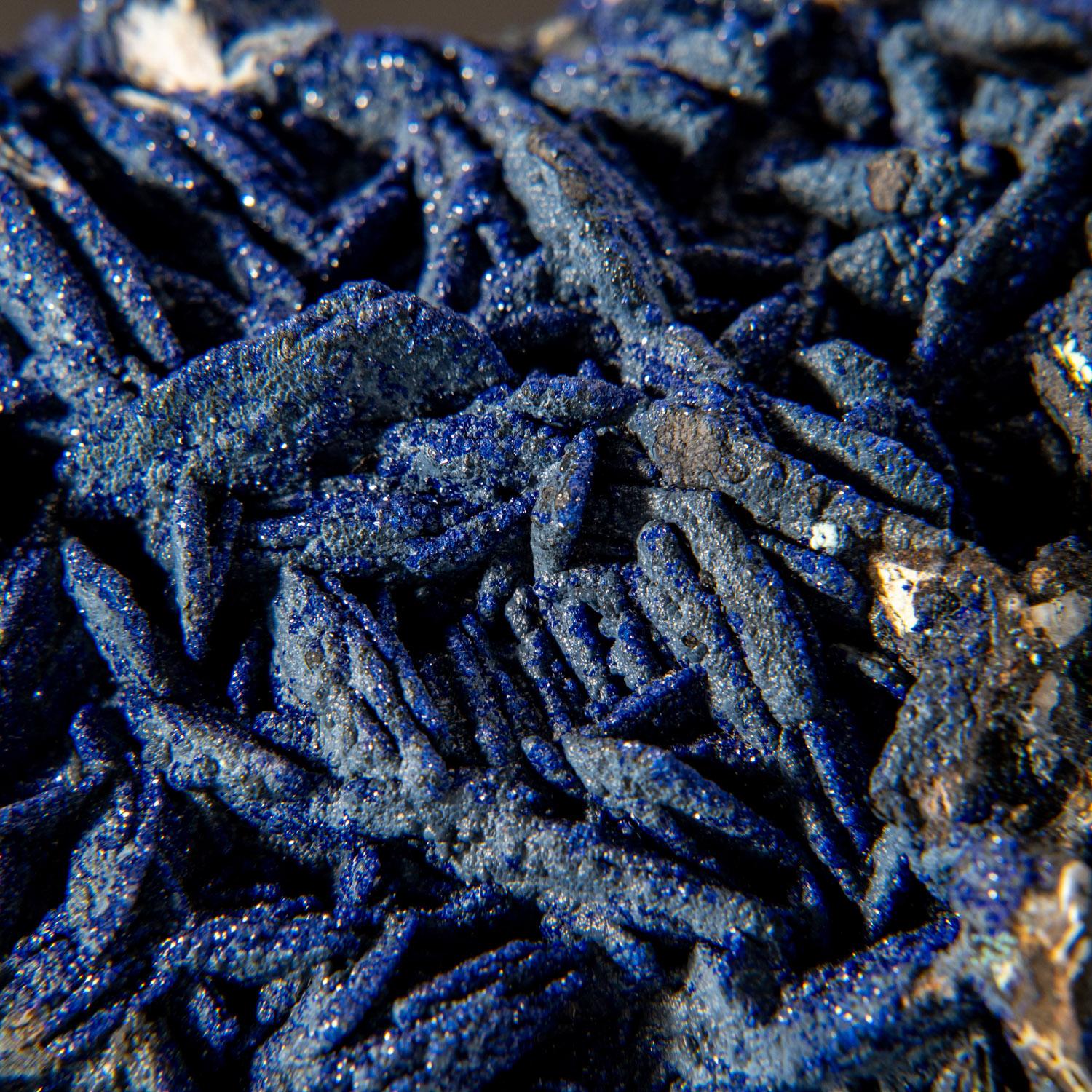 Crystal Azurite and Malachite from Ahouli Mines, Midelt Province, Morocco For Sale