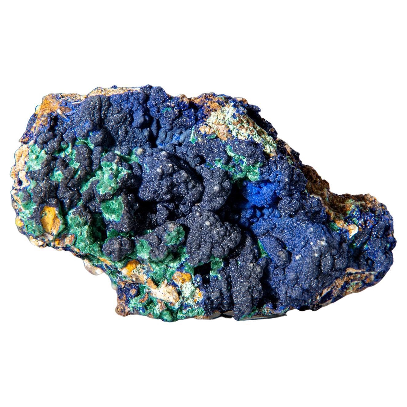 Azurite and Malachite from Ahouli Mines, Midelt Province, Morocco For Sale