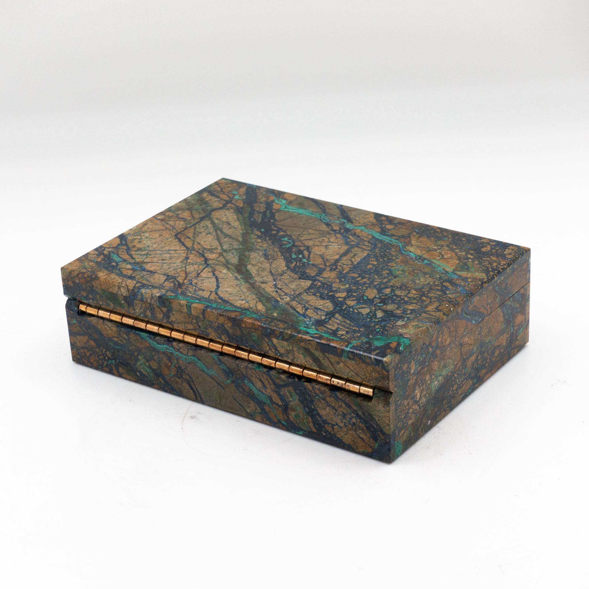 Grand Tour Azurite Box with Hinged Lid