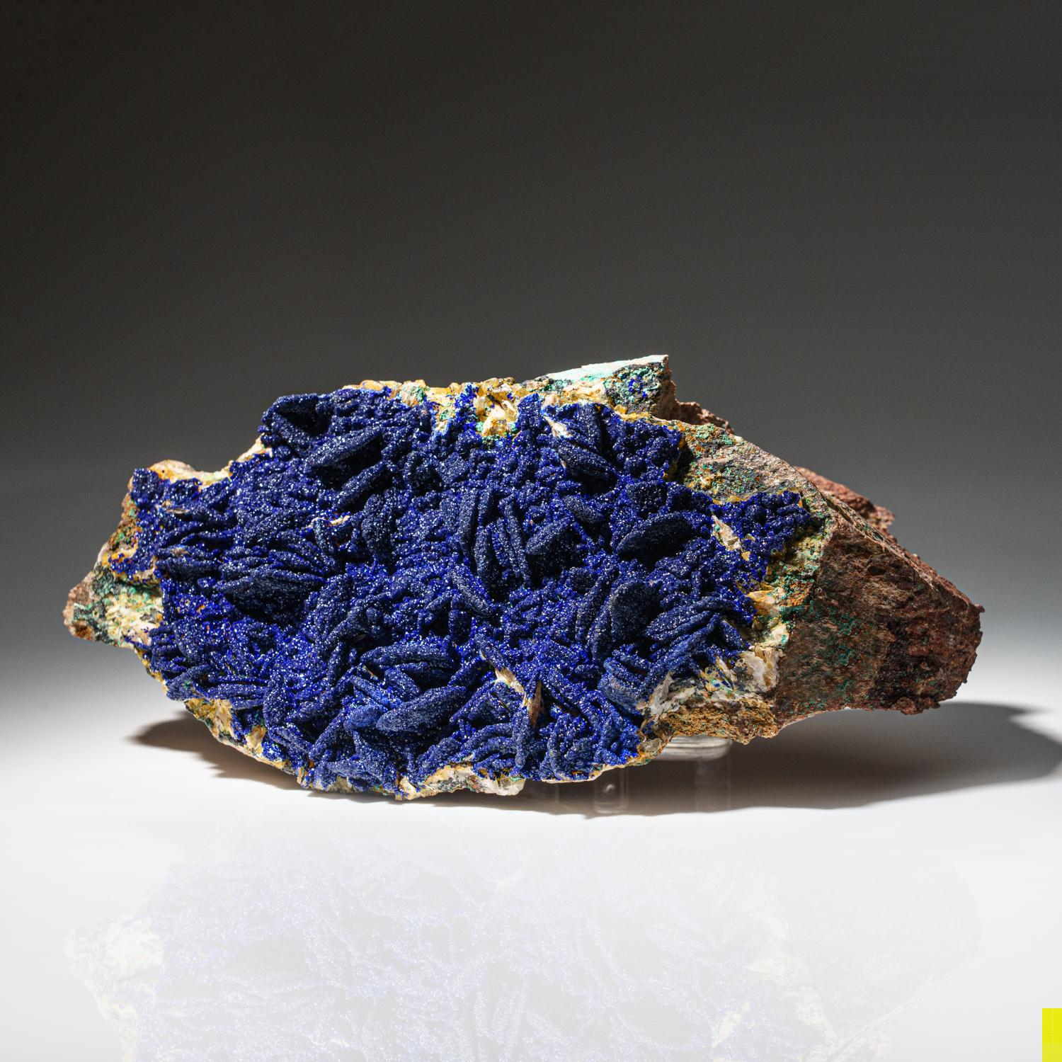 Moroccan Azurite from Ahouli Mines, Aouli, Zeida-Aouli-Mibladen belt, Midelt Province, Mo For Sale