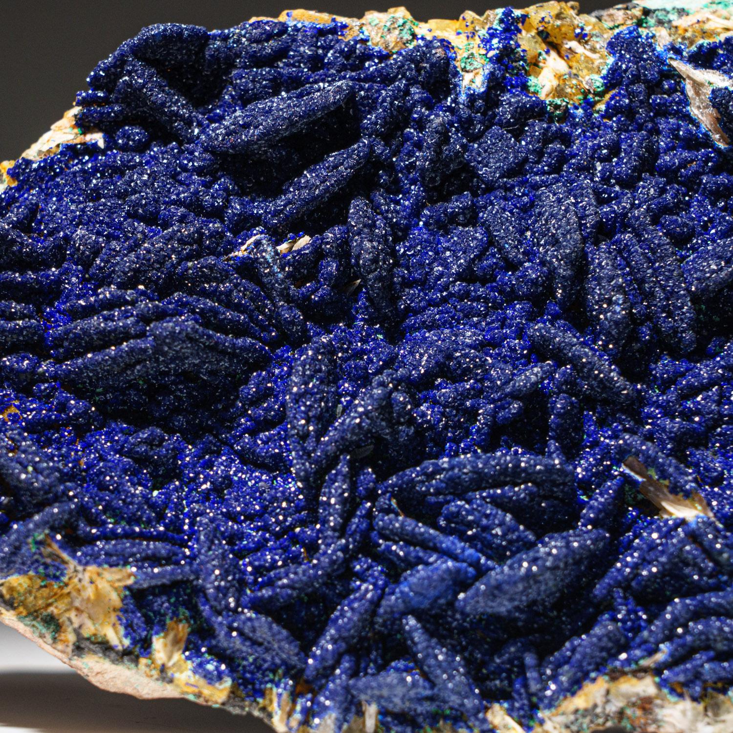 Azurite from Ahouli Mines, Aouli, Zeida-Aouli-Mibladen belt, Midelt Province, Mo In New Condition For Sale In New York, NY