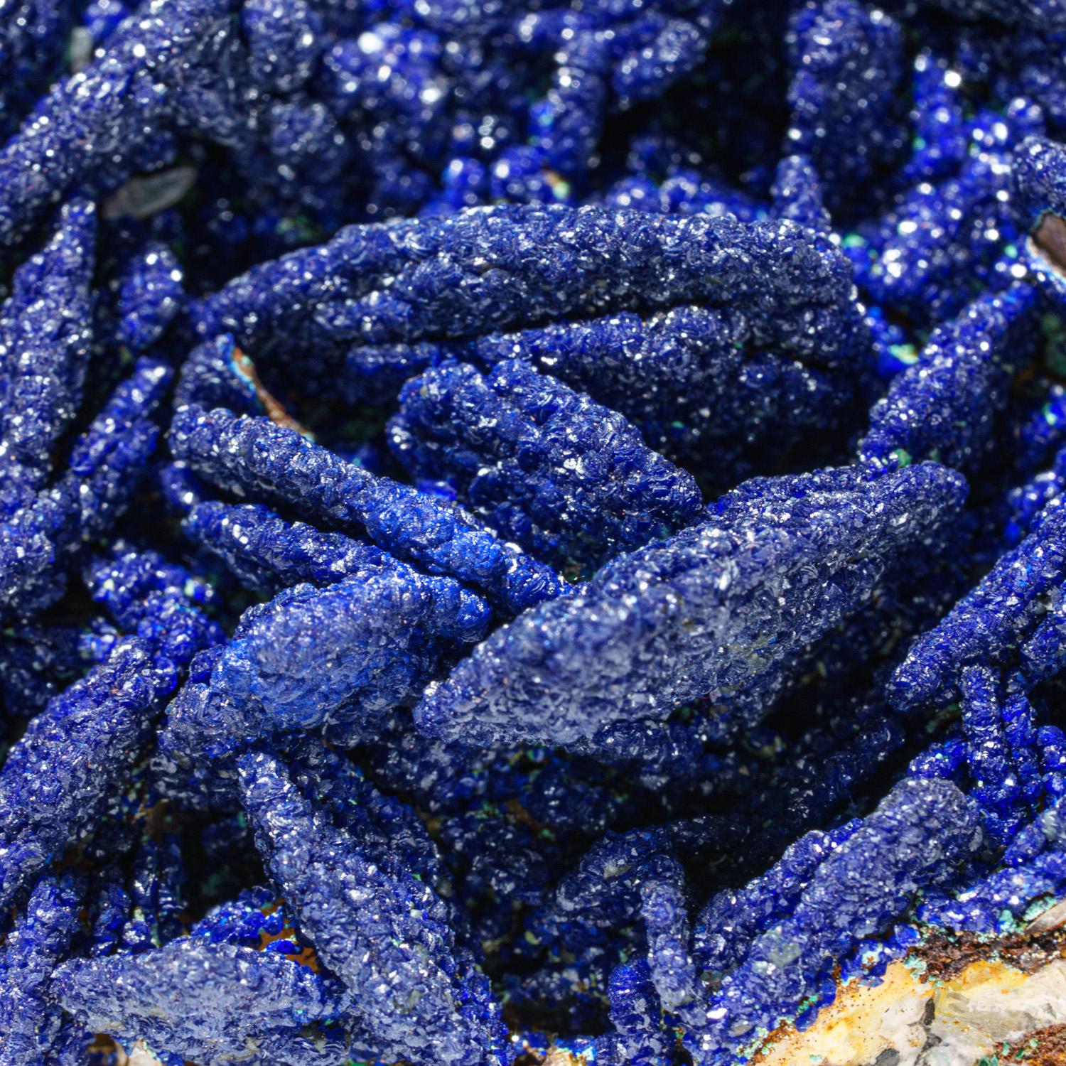 Crystal Azurite from Ahouli Mines, Aouli, Zeida-Aouli-Mibladen belt, Midelt Province, Mo For Sale