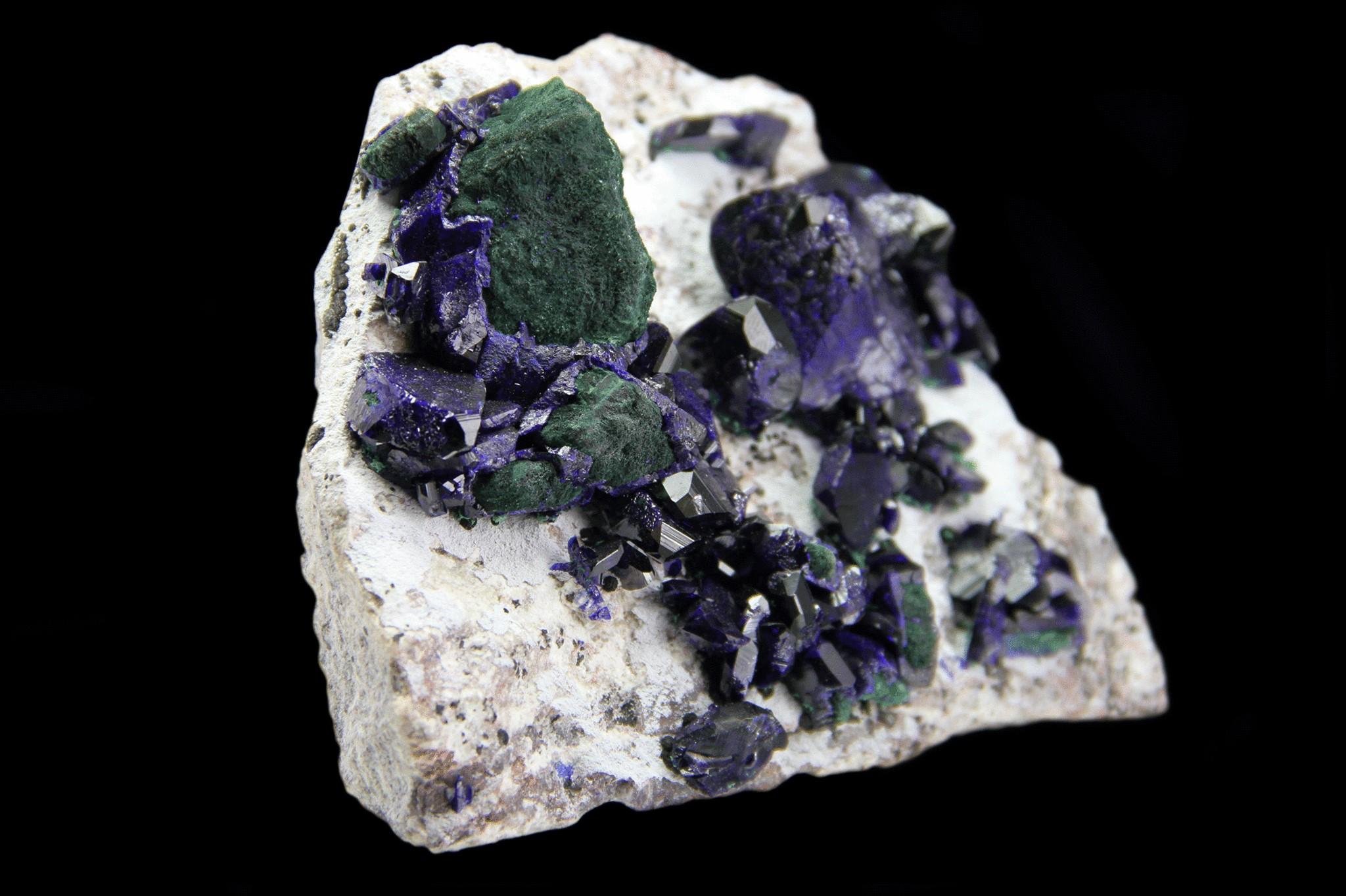 Crystal Azurite From Milpillas Mine, Cuitaca, Sonora, Mexico (374.3 grams) For Sale