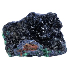 Antique Azurite Mineral Crystal with Malachite from Anhui, China