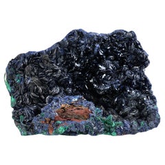 Azurite Mineral Crystal with Malachite from Anhui, China