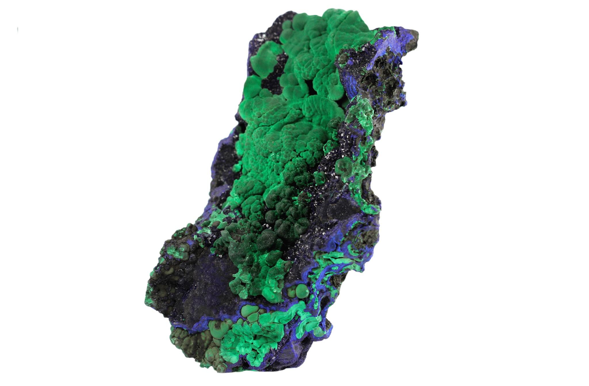 Chinese Azurite with Malachite from Liufengshan Mine, Chizhou Prefecture, Anhui Province For Sale