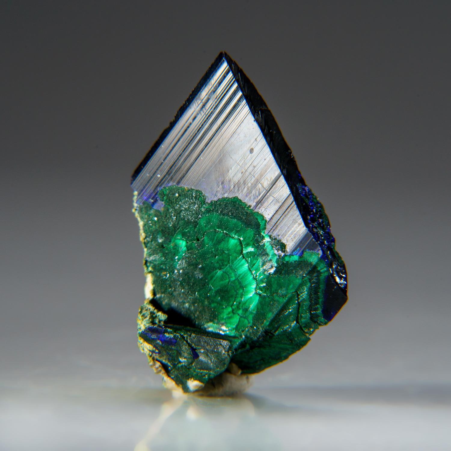 Azurite with Malachite from Tsumeb Mine, Otavi-Bergland District, Namibia In New Condition For Sale In New York, NY