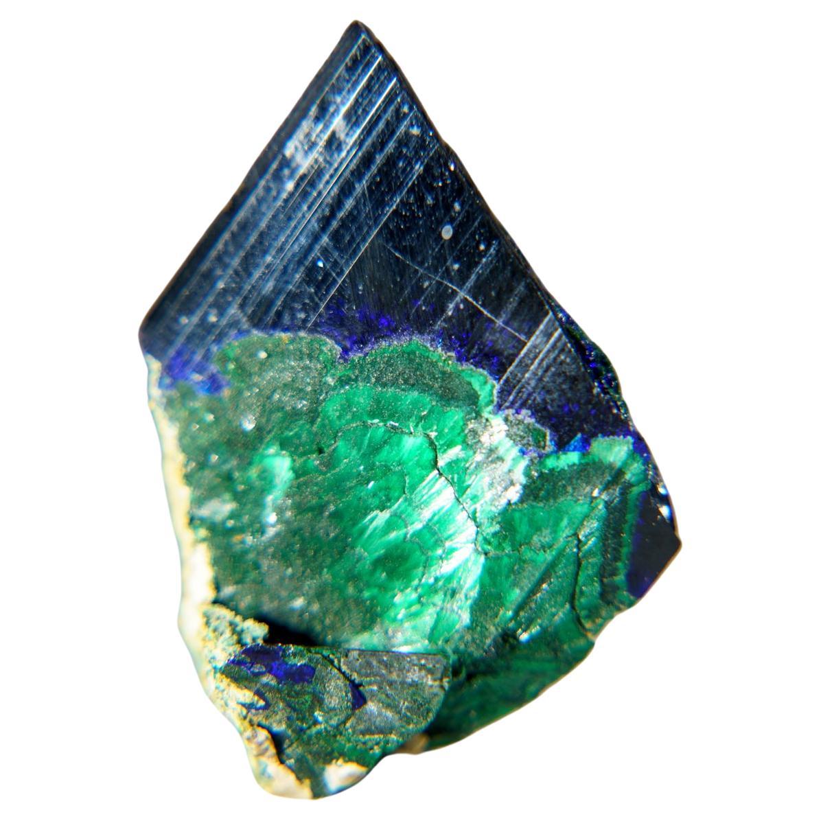 Azurite with Malachite from Tsumeb Mine, Otavi-Bergland District, Namibia For Sale