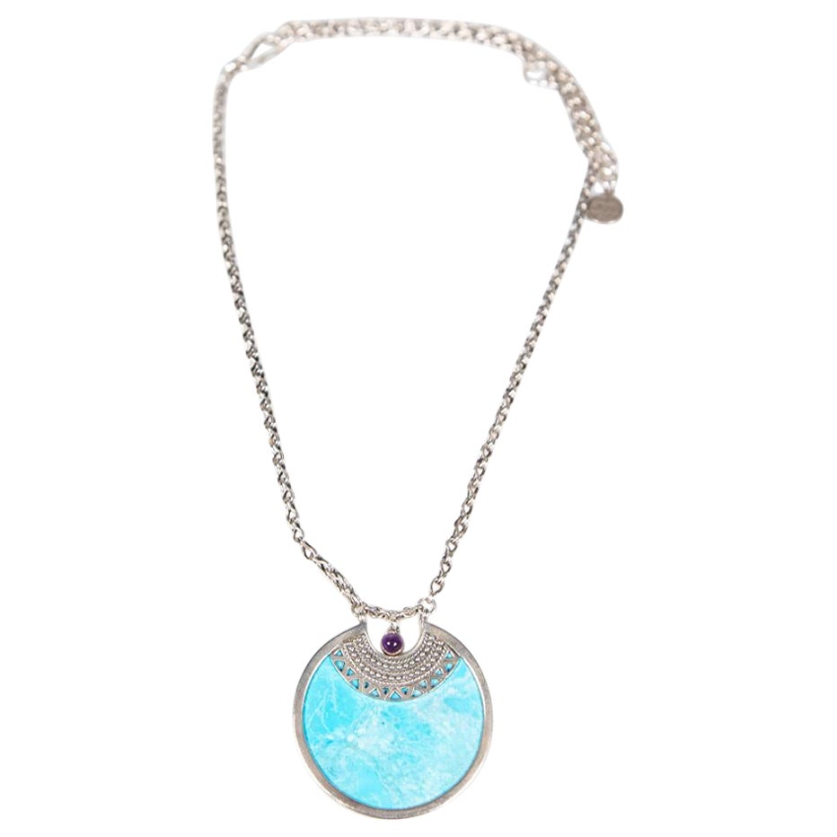 Azza Fahmy Silver Turquoise Pendant Necklace