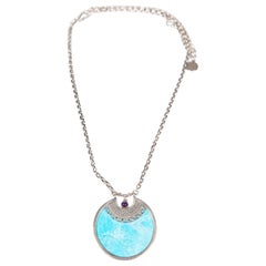 Collar colgante de turquesa de plata Azza Fahmy