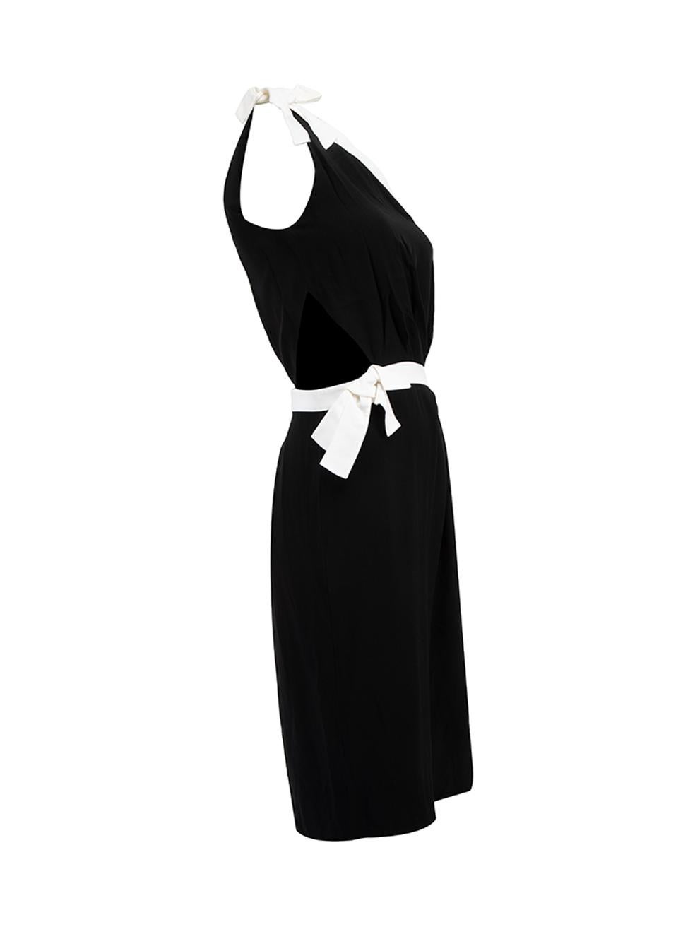 CONDITION is Very good. Hardly any visible wear to dress is evident on this used Azzaro designer resale item.
 
 
 
 Details
 
 
 Black, white details
 
 Acetate, viscose blend
 
 One shoulder
 
 Figure-hugging
 
 Right hip cutout
 
 Waist and