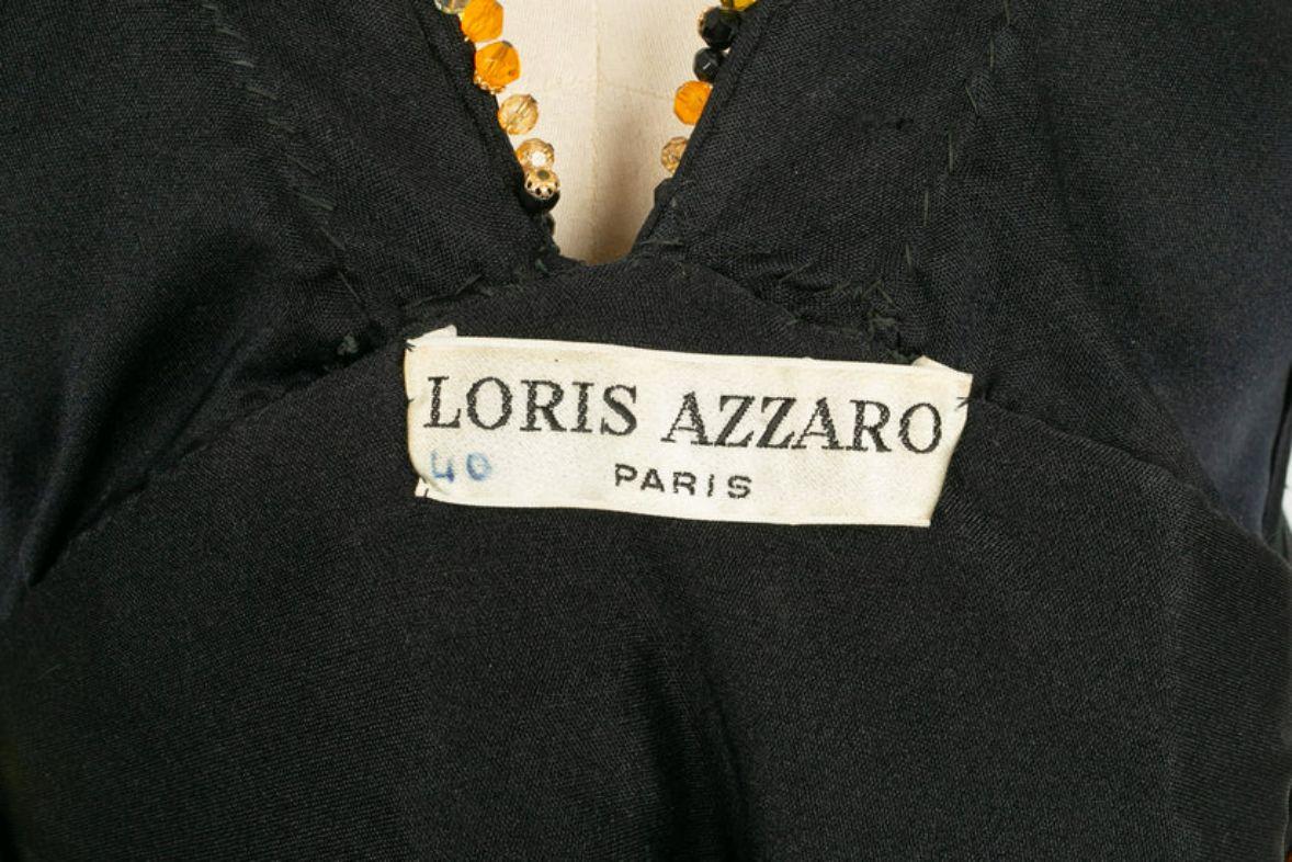 Azzaro - Robe à manches longues en jersey - Noir en vente 4