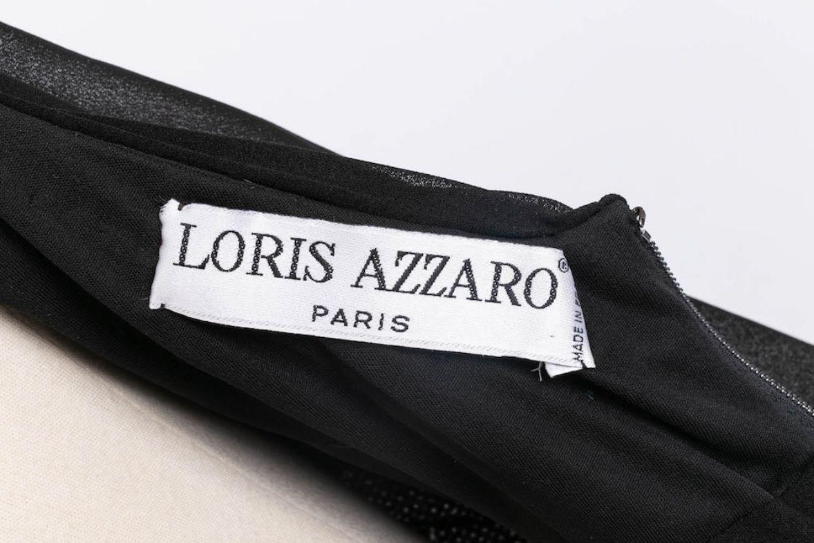 Azzaro - Robe noire à paillettes, taille 36FR en vente 4