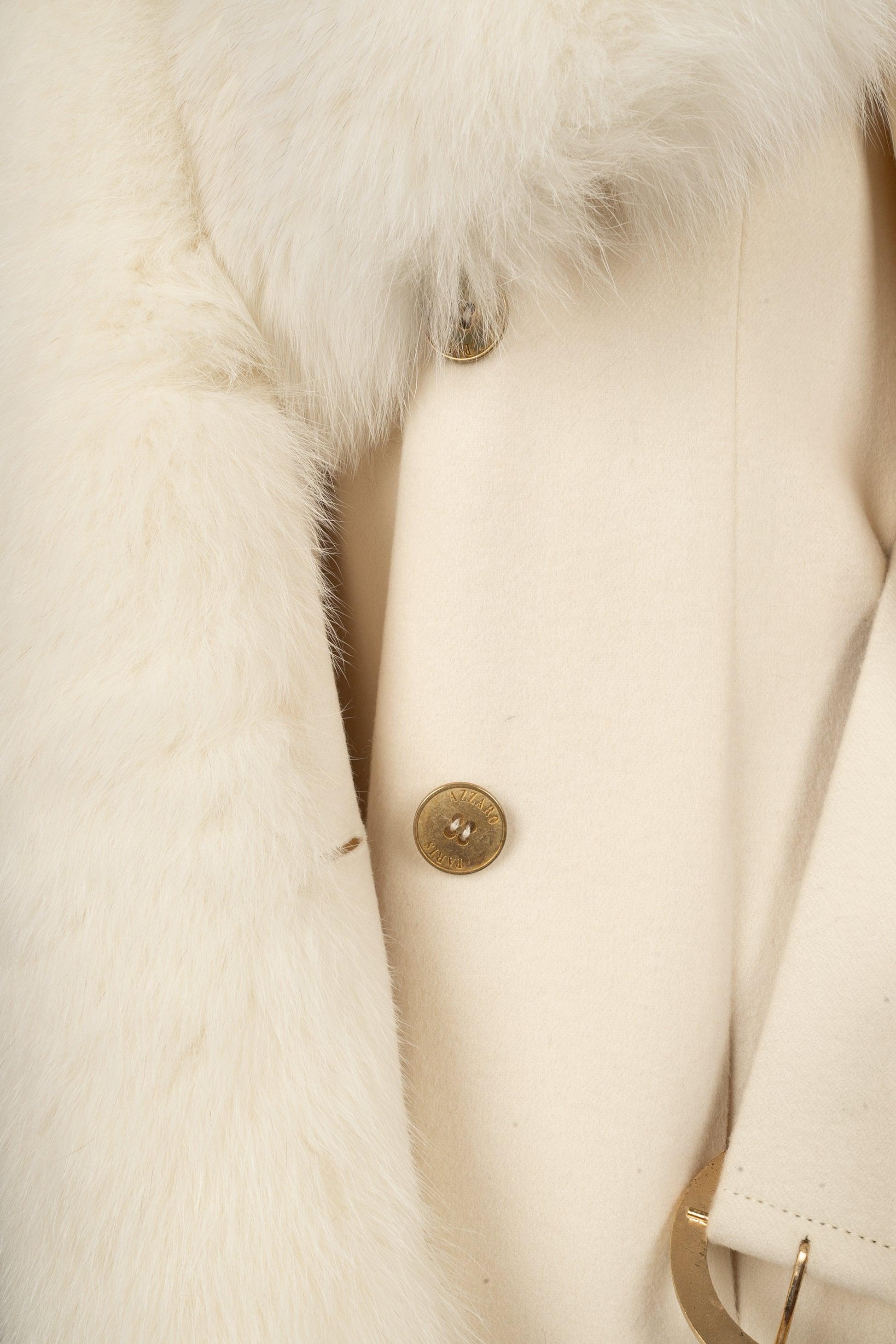Manteau en cachemire et fourrure Azzaro 2