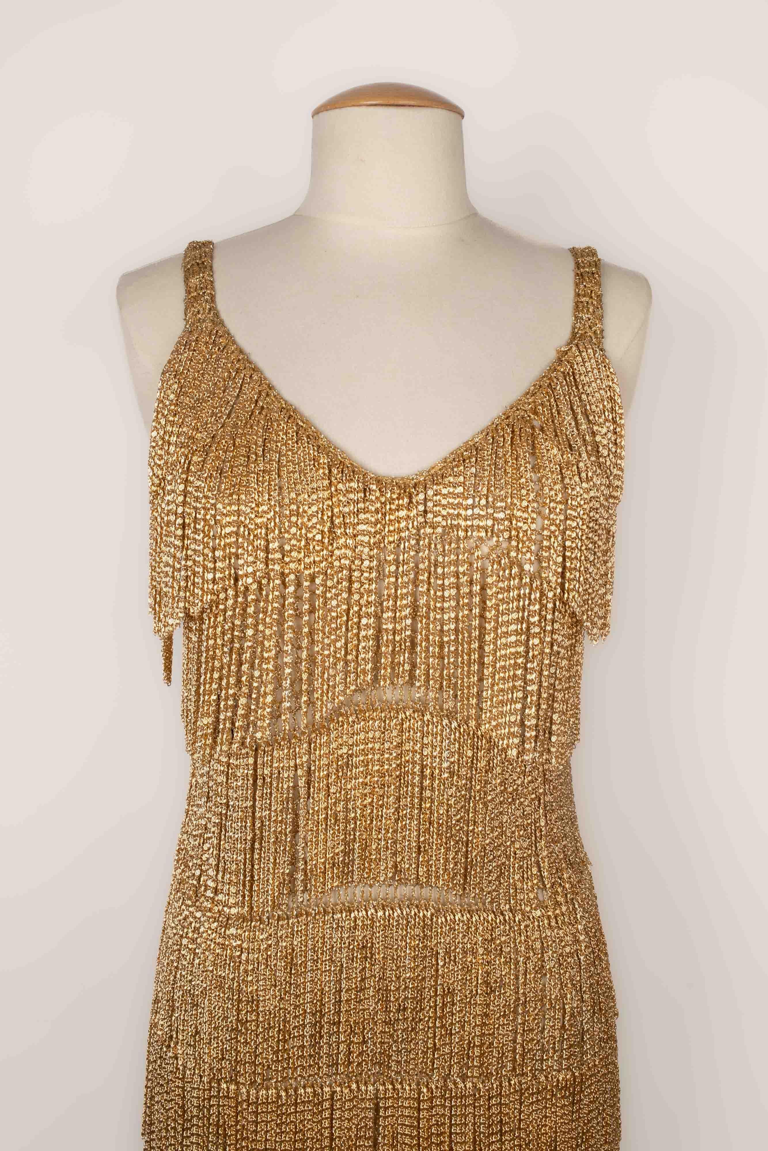 Women's Azzaro fringed dress
