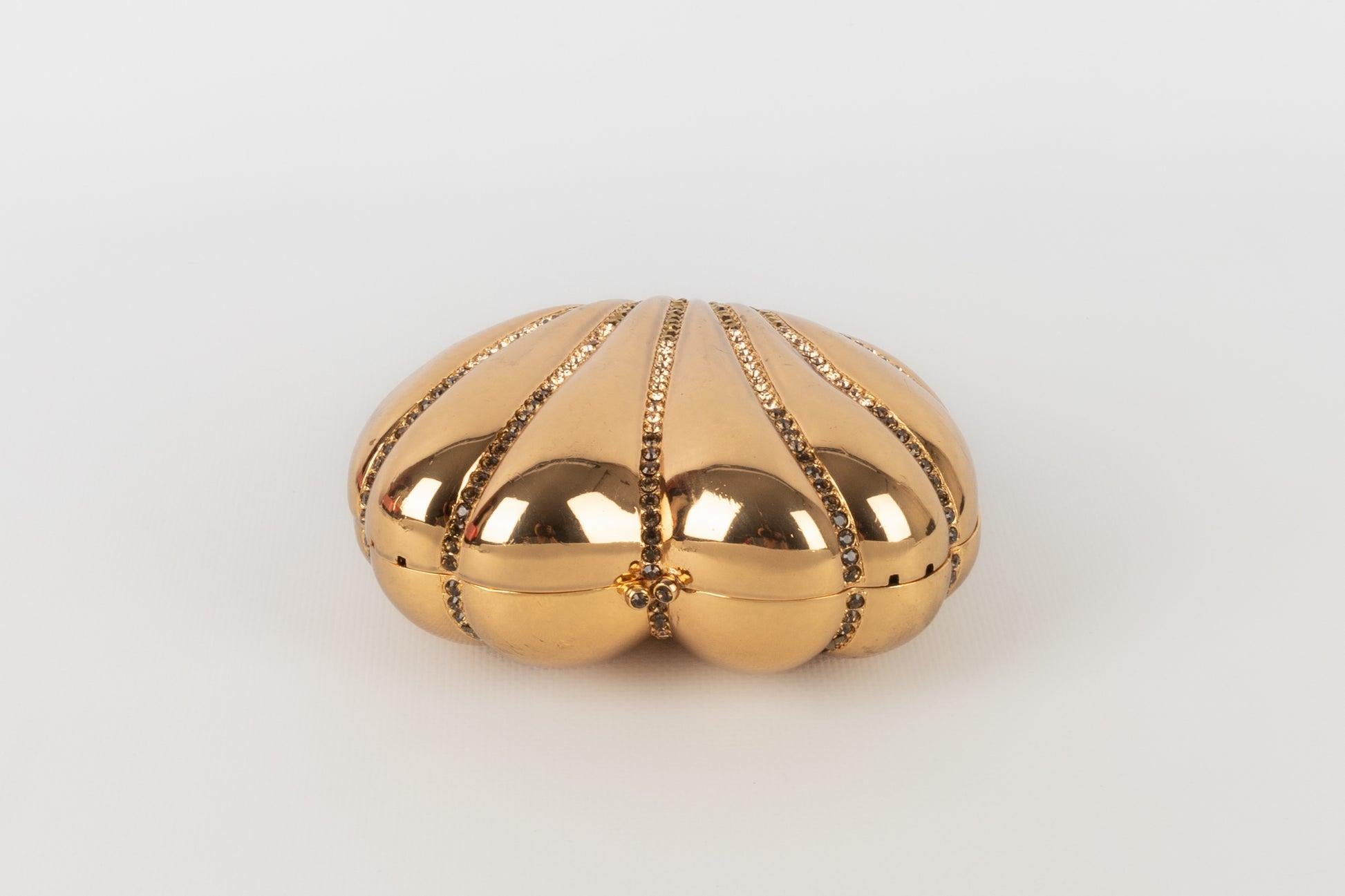 Azzaro Gold Metal Bag/Minaudière For Sale 1