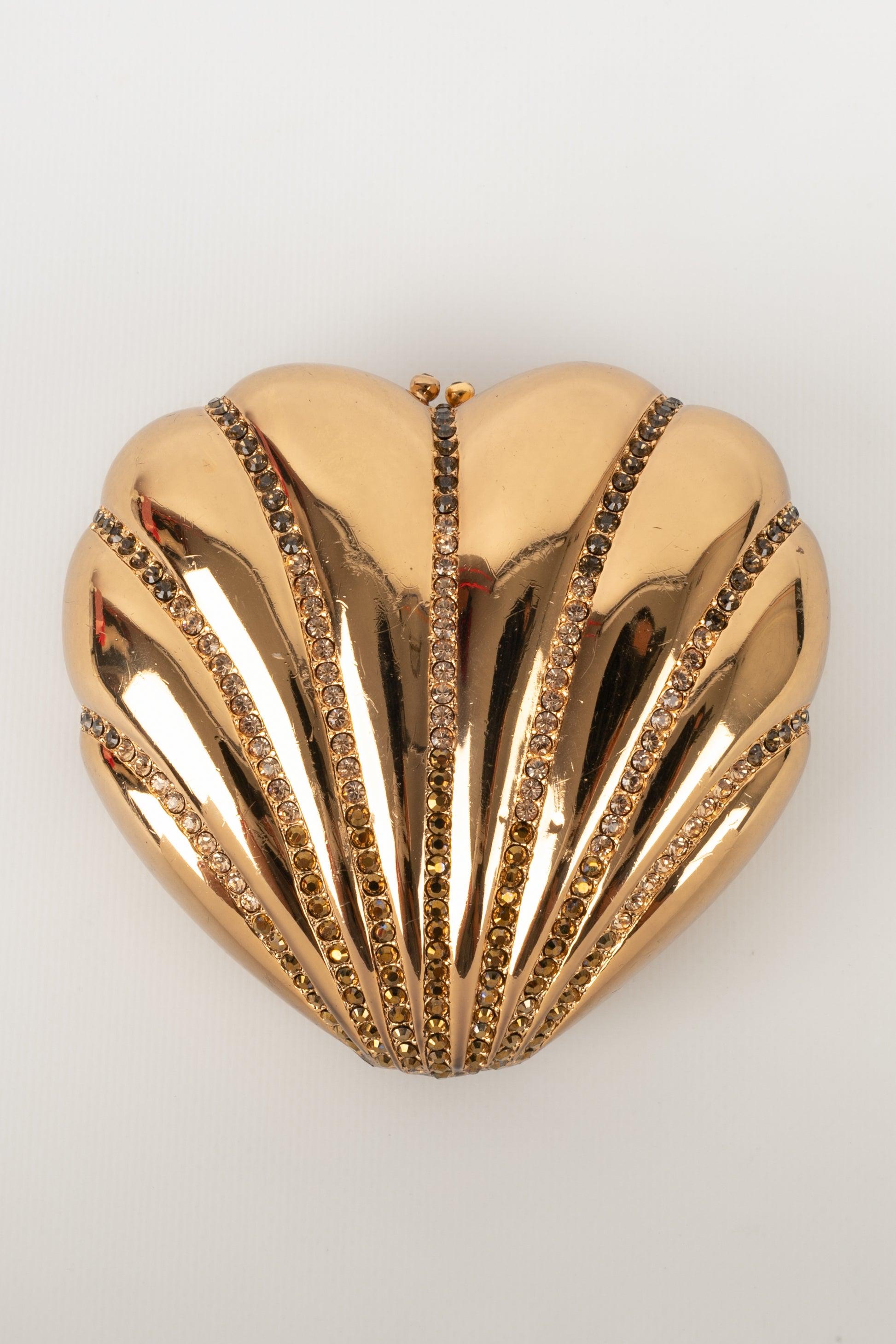 Azzaro Gold Metal Bag/Minaudière For Sale 2