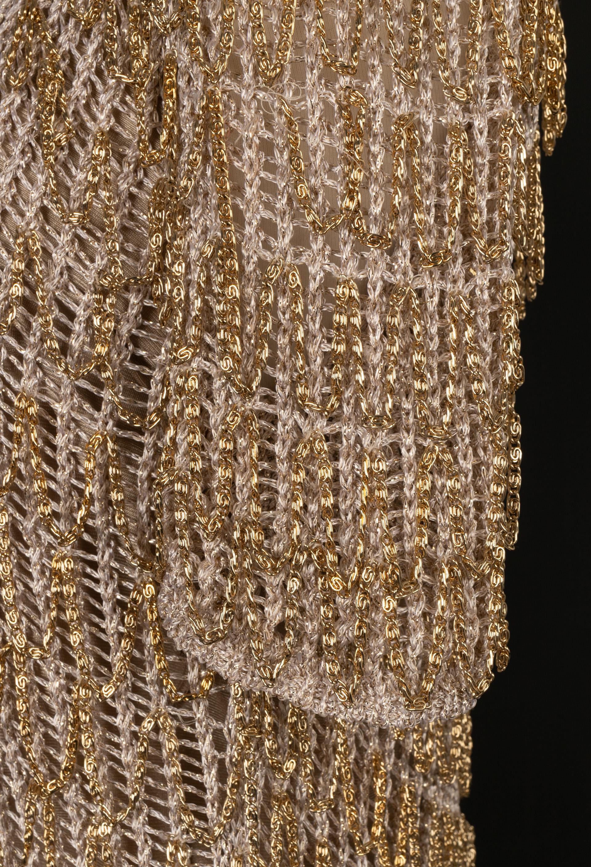 Azzaro - Robe en maille dorée Bon état - En vente à SAINT-OUEN-SUR-SEINE, FR