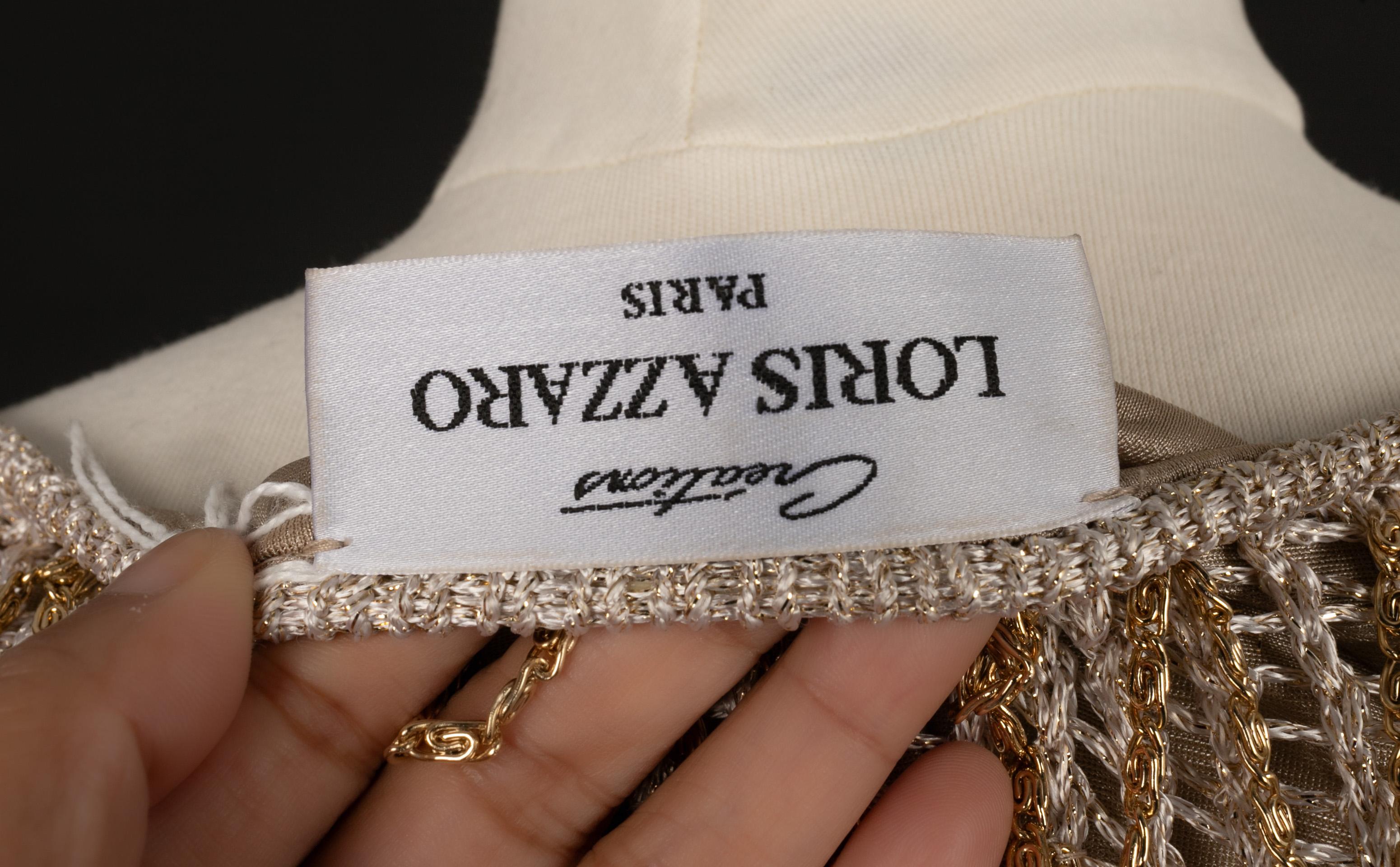 Azzaro - Robe en maille dorée Unisexe en vente