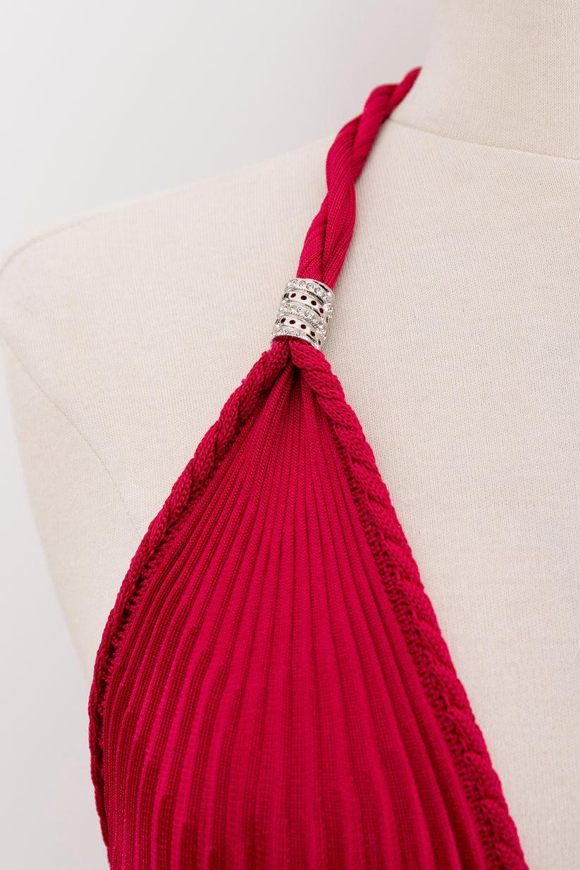 Azzaro - Robe rose framboise dos nu, taille 38FR en vente 3