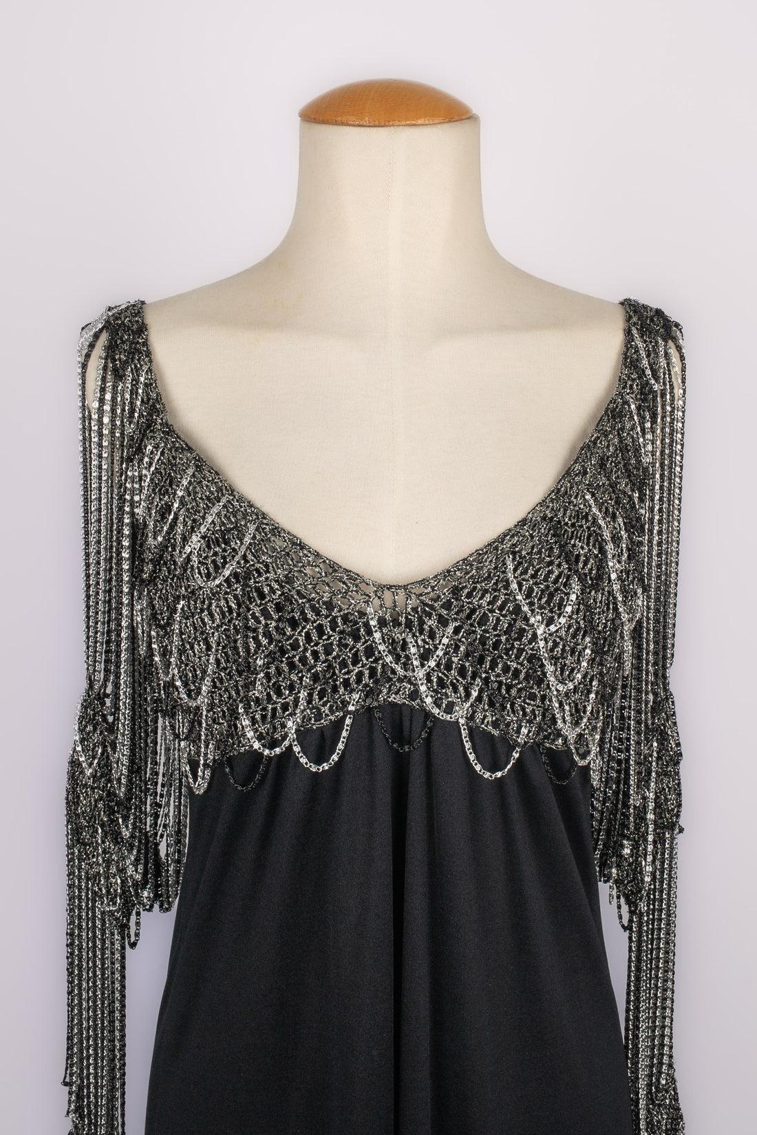 Azzaro Long Black Jersey Dress, 1970's For Sale 1