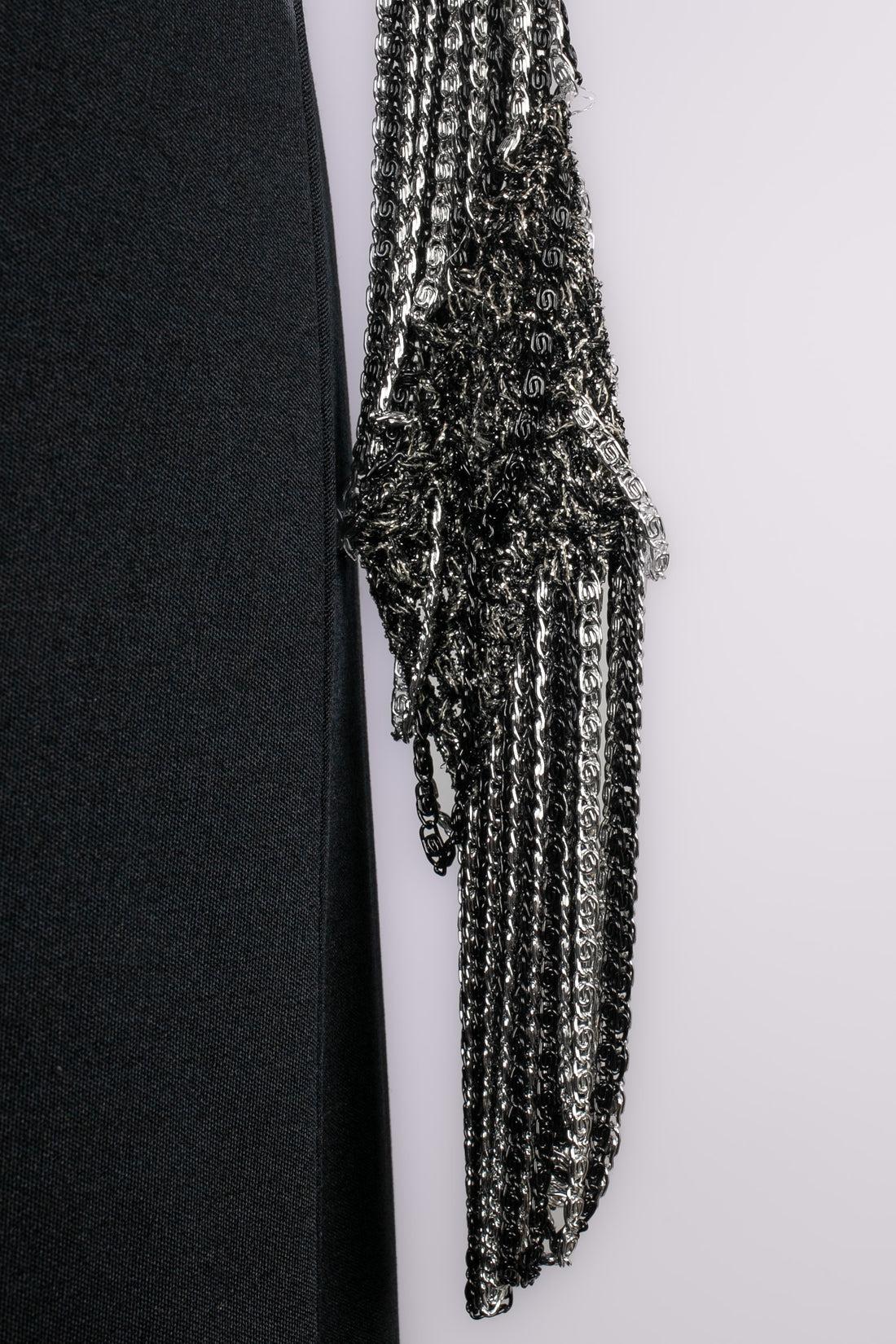 Azzaro Long Black Jersey Dress, 1970's For Sale 5