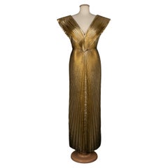 Azzaro Long Golden Dress 36FR/38FR